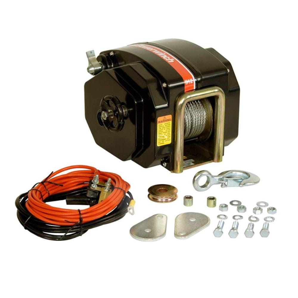 PowerWinch P77912 Trailer Winch - 40 Inch Cable w / Double Line Pulley