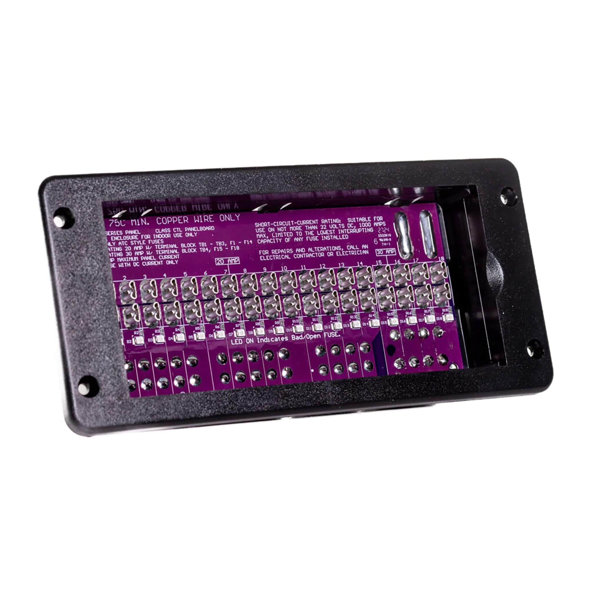 Progressive Dynamics 18 Position Black DC Fuse Panel PD60K18Q2L15