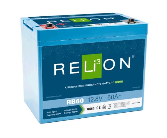 ReLiOn RB60 Deep Cycle Lithium Battery 12.8V 60AH