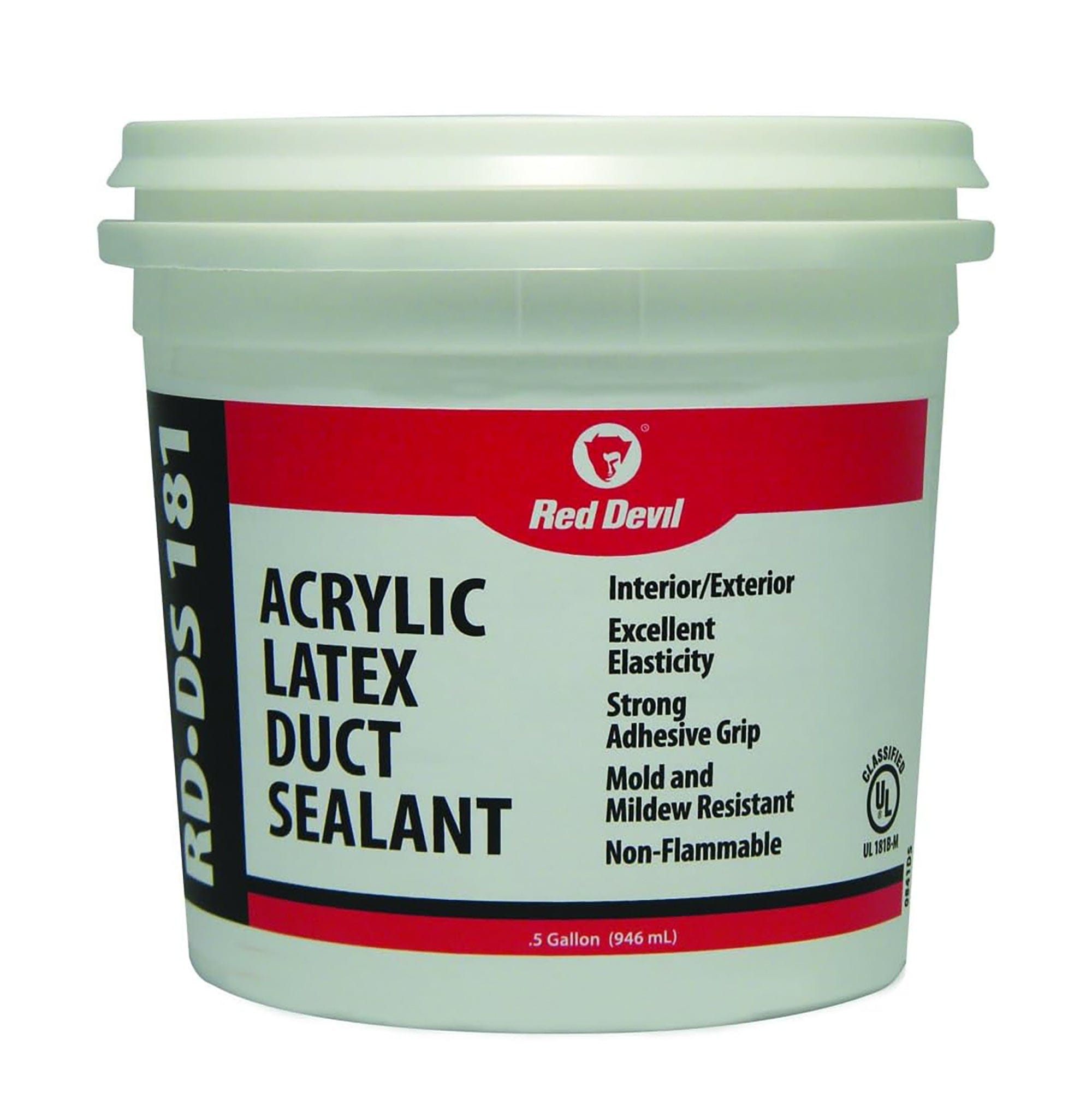 RD 181 Duct Sealant - Tub 1 / 2 Gallon Red Devil REDD-00841DS