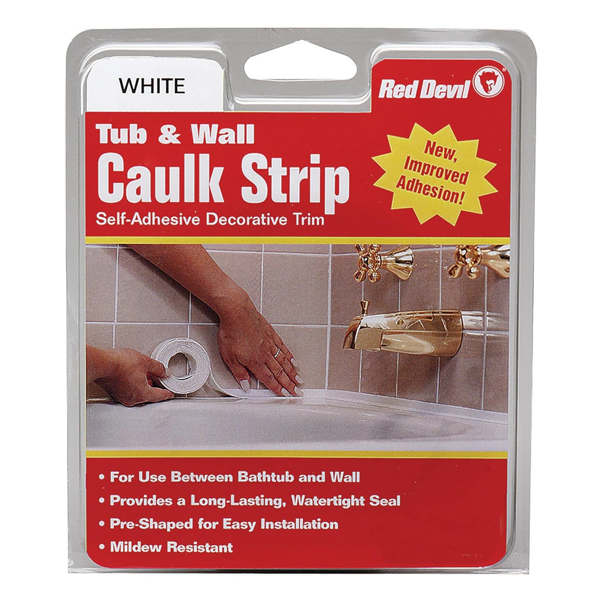 Red Devil Tub & Wall Caulk Strip 7 / 8" x 11' White - 0150