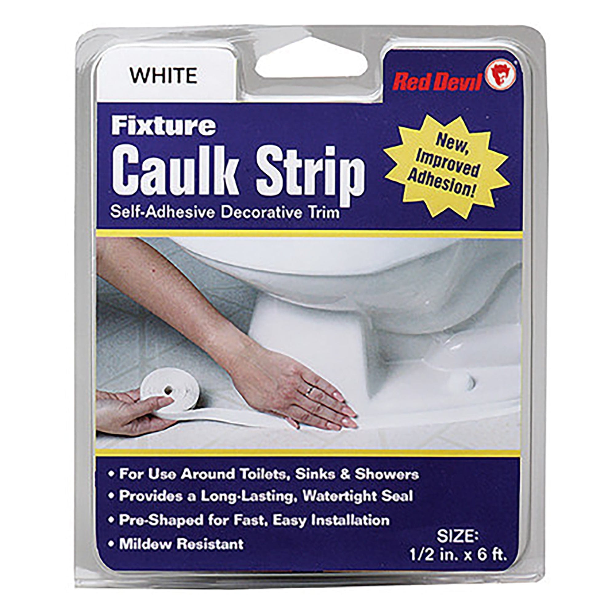 Red Devil Fixture Caulk Strip 1 / 2" x 6' White - 0152