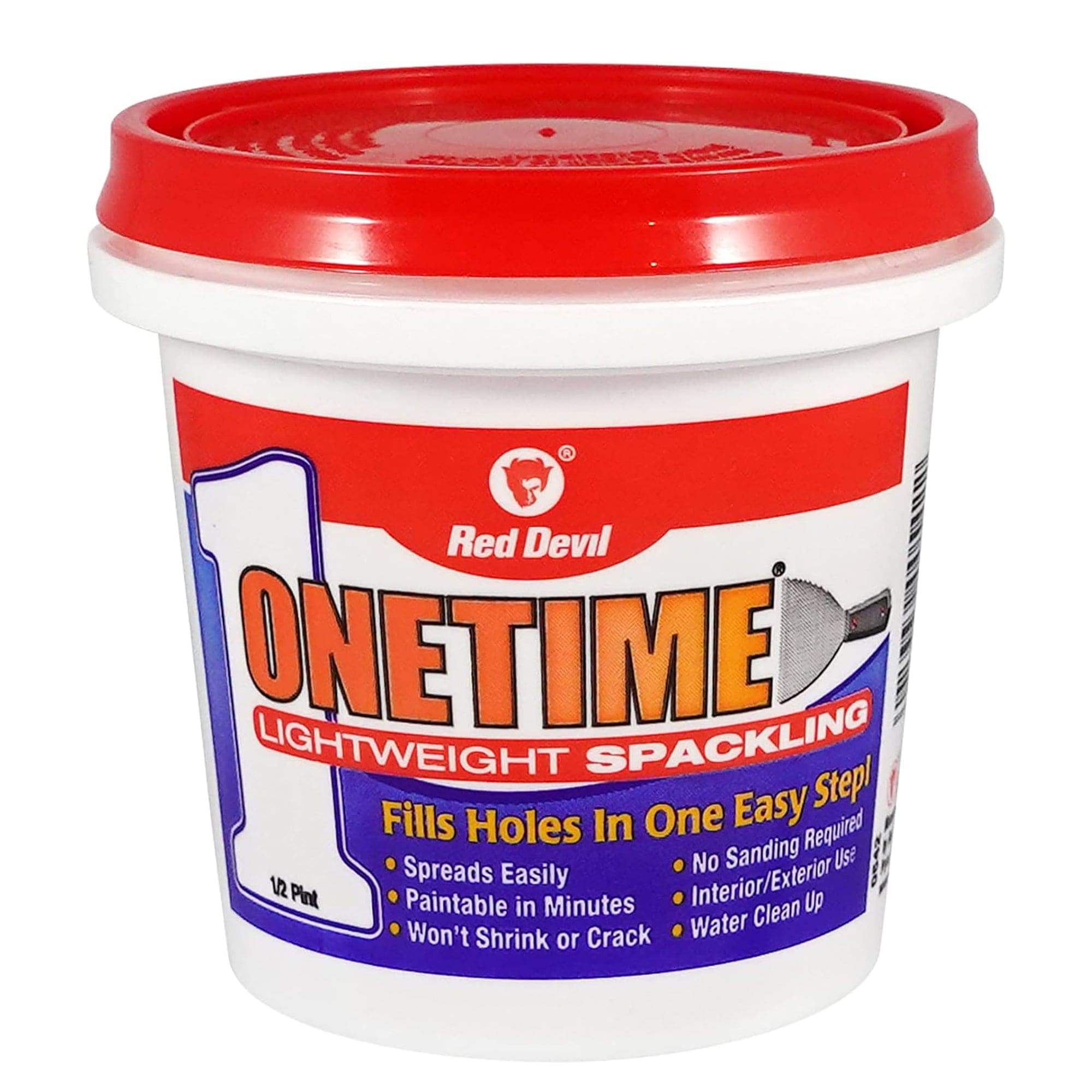 Red Devil 0542 Onetime Lightweight Spackling 1 / 2 Pint Tub