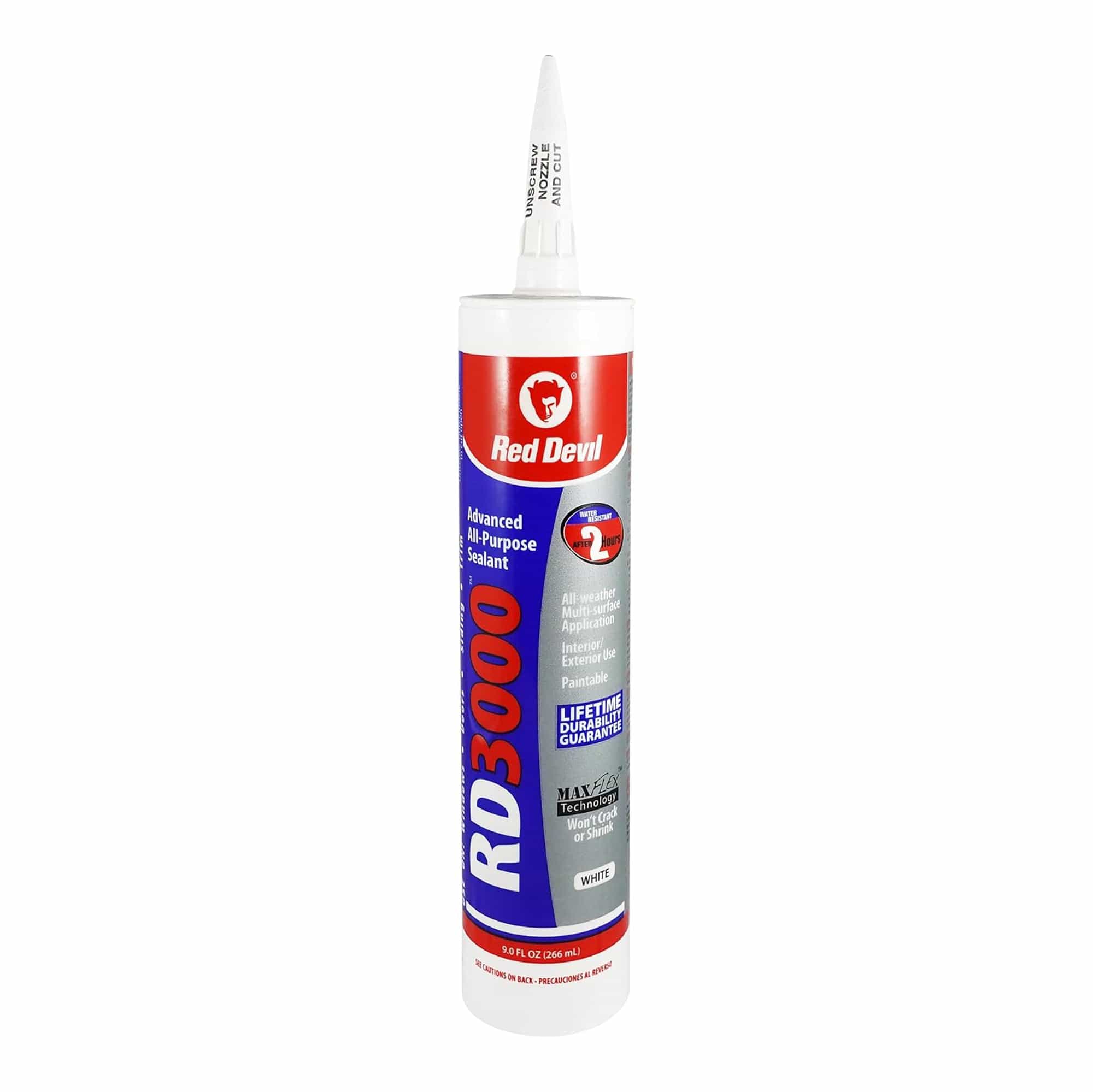 Red Devil RD3000 9.0 Fl Oz All Purpose Sealant, White - 0986