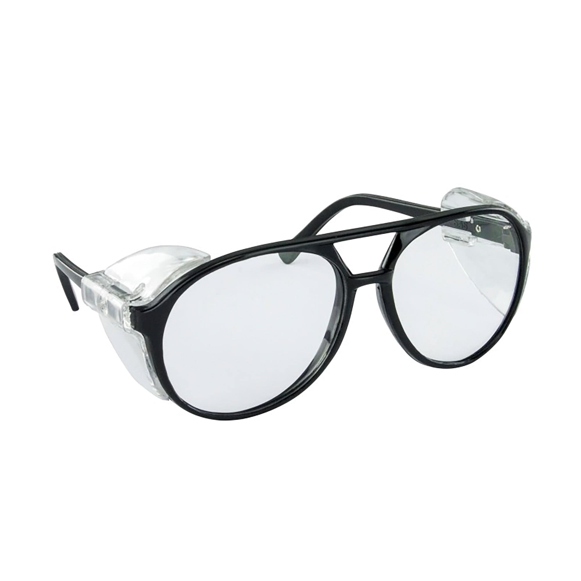 Black Frame Clear Lens Classic Safety Glasses SAS Safety 5125