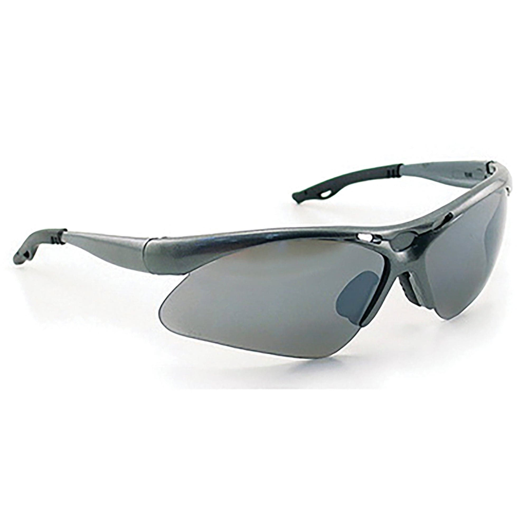 SAS Safety Corp. 540-0103 Diamondbacks Safety Glasses - Silver Frame - Smoke Mirror Lens - Polybag