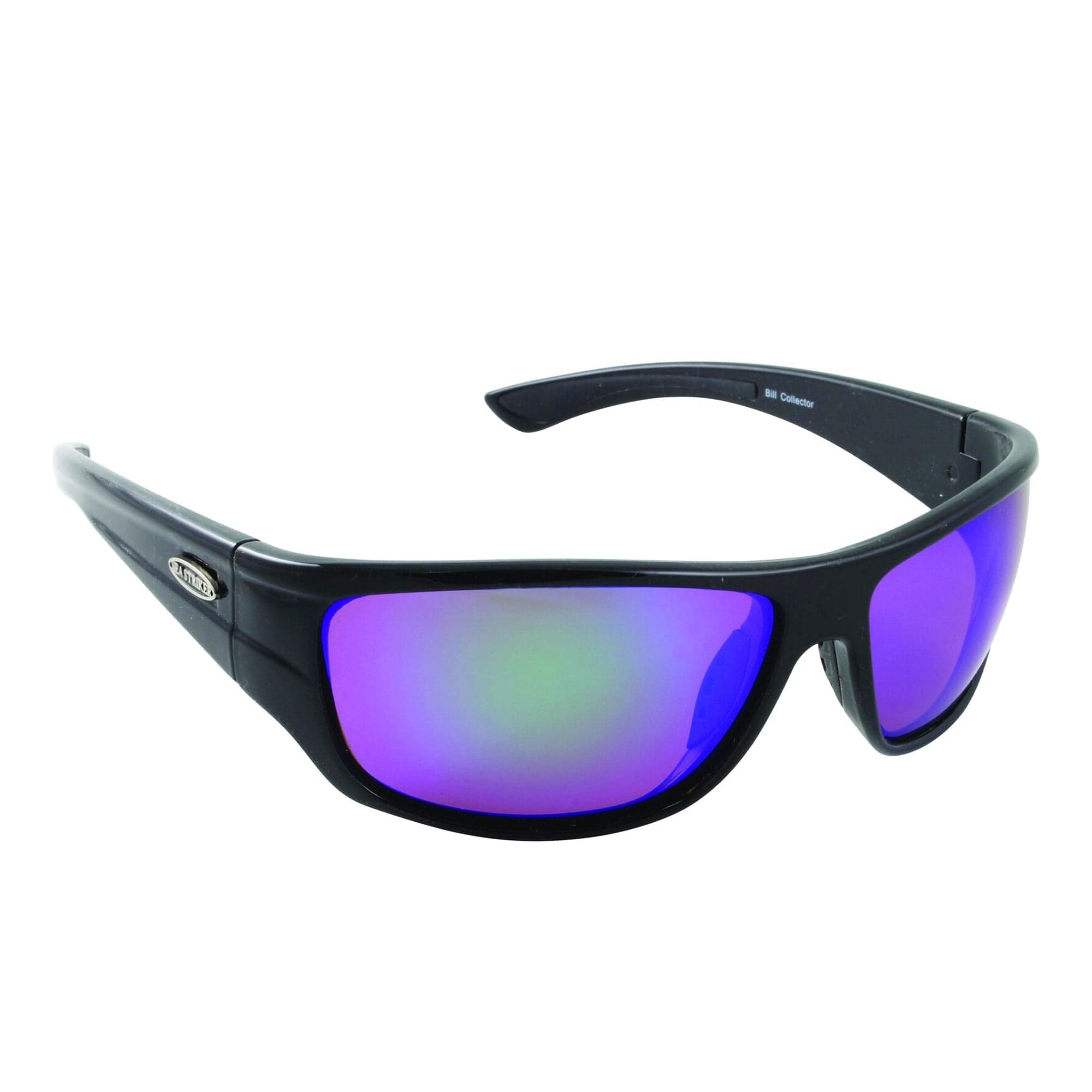 Sunglasses Black Frame / Green Mirror Lens Polarized 1.0mm Sea Striker Bill Collector 226