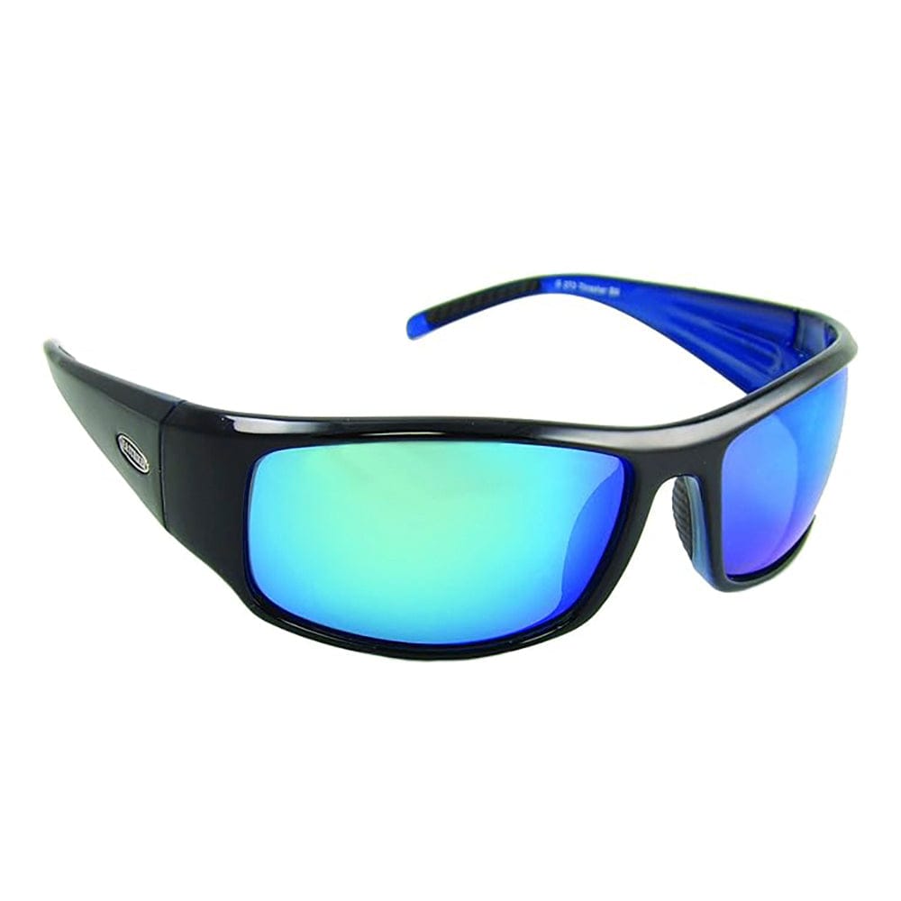 Thresher Sunglasses , Black / Blue Mirror - Sea Striker 273