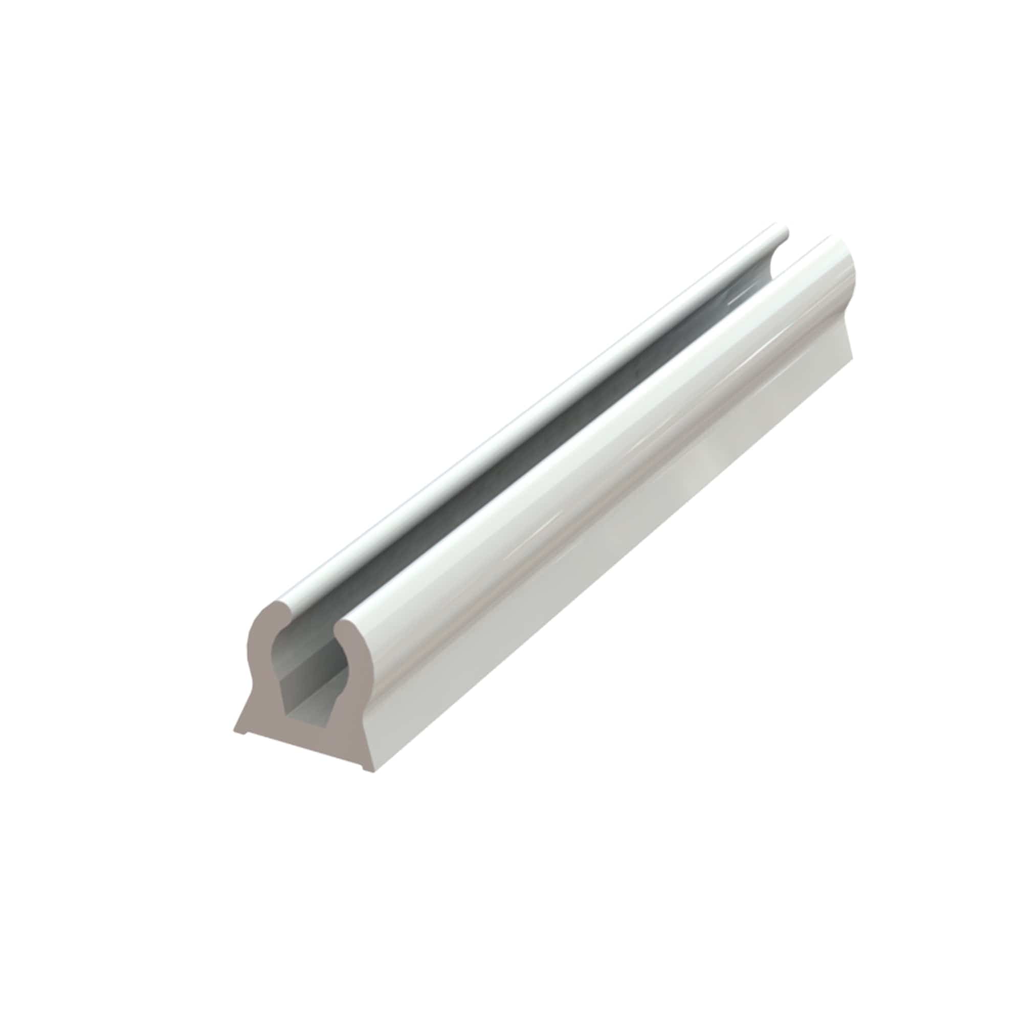 Taco Marine V25-9945WHA16D 16 Ft. PVC Canvas/Shade Awning Track, 11/16" x 3/4" x 3/16" - Arctic White