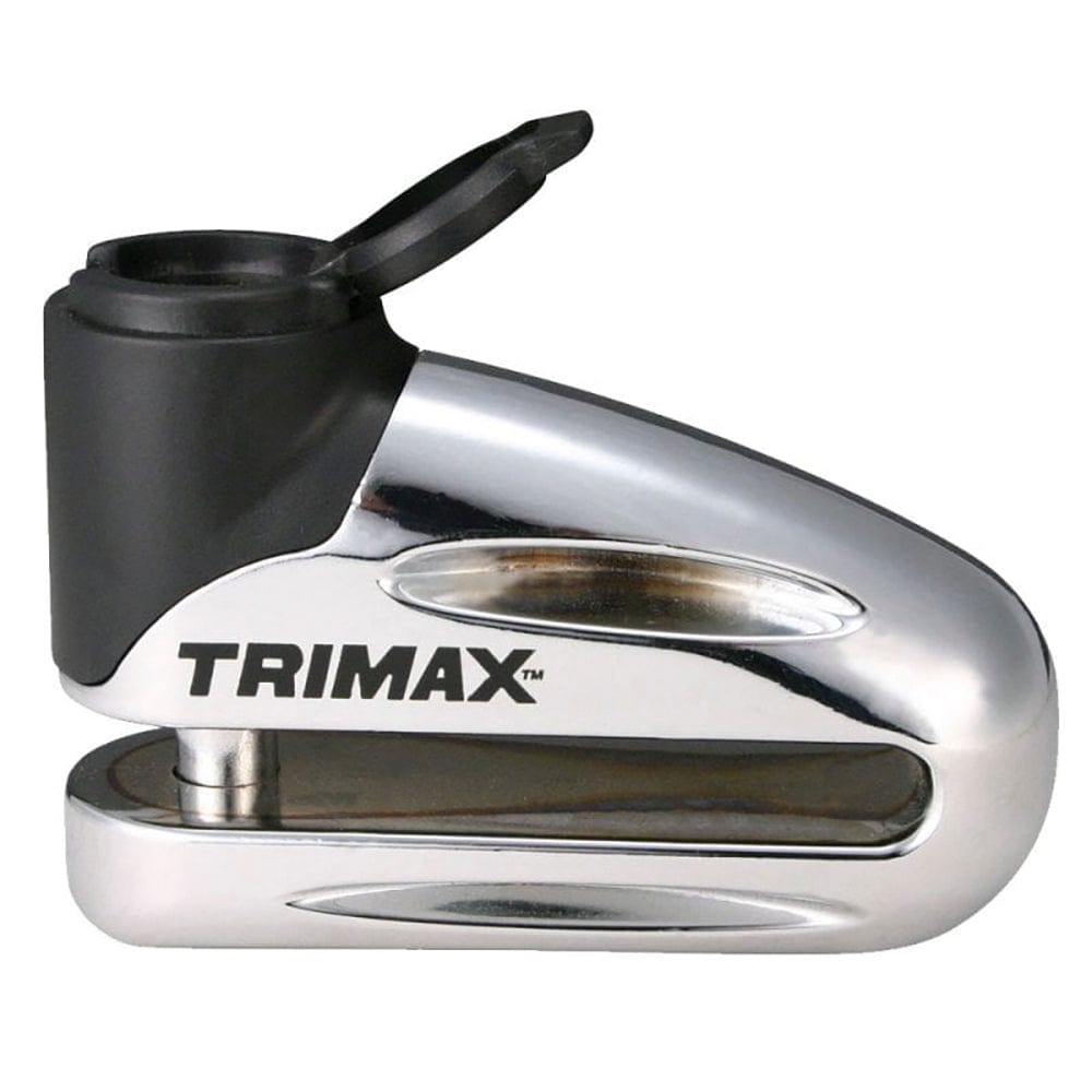 Hardened Metal Disc Lock - Chrome 10MM Pin , Long Throat Pin w / Pouch & Cable - Trimax T665LC