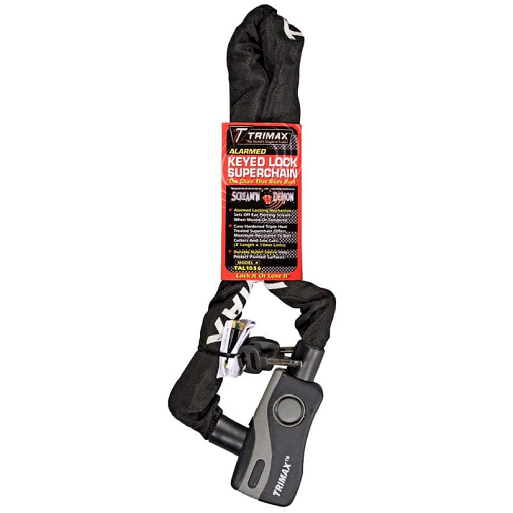 Trimax TAL1036 Alarm Lock & THEX Super Chain - 10MM Links x 36"