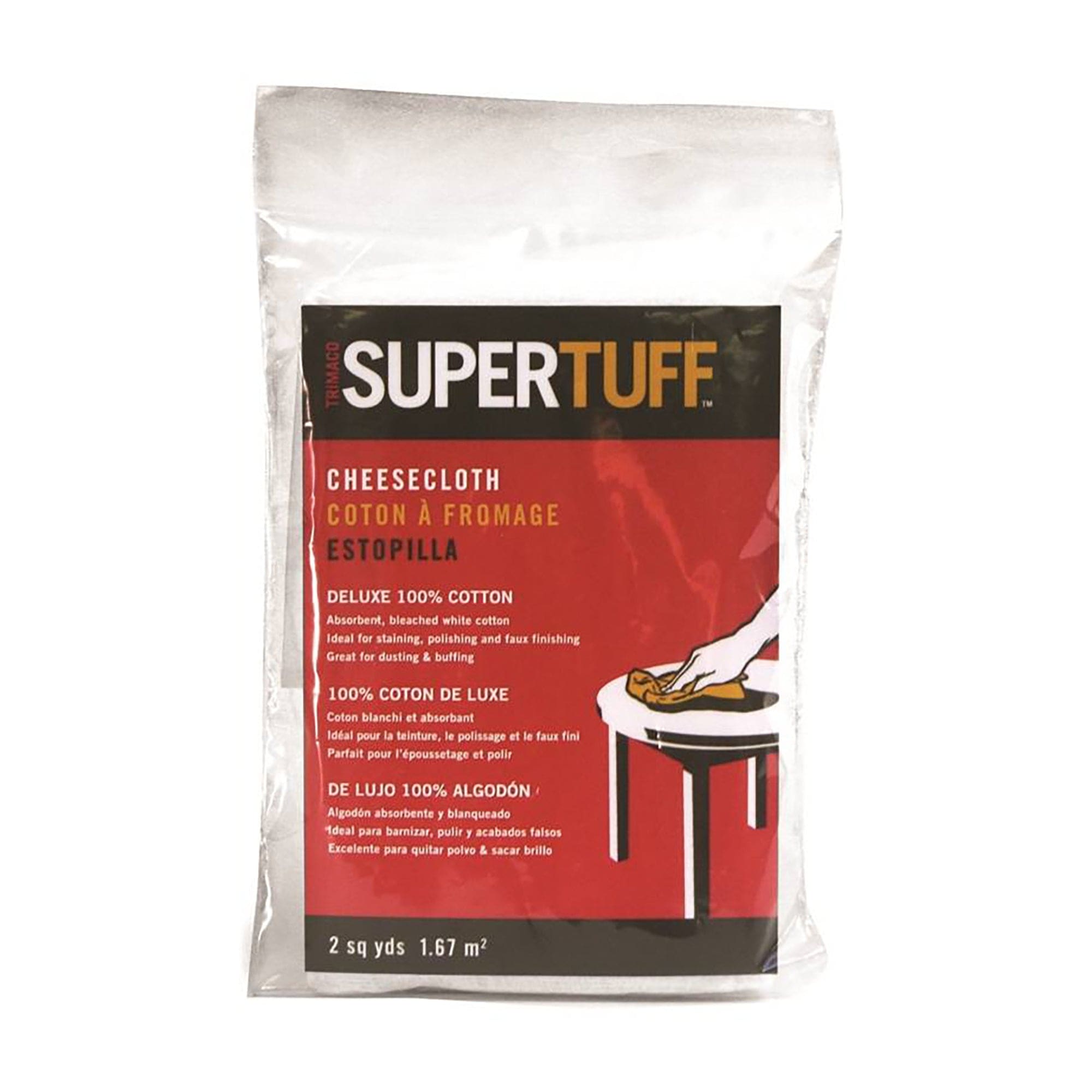 SuperTuff 2 Square Yard White Cotton Cheese Cloth Trimaco 10301