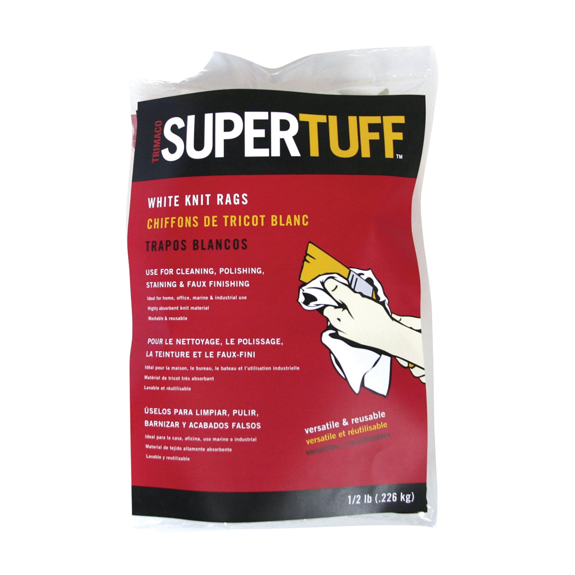 T Shirt Knit Rags 1/2 Lb Box Trimaco Marine 10811