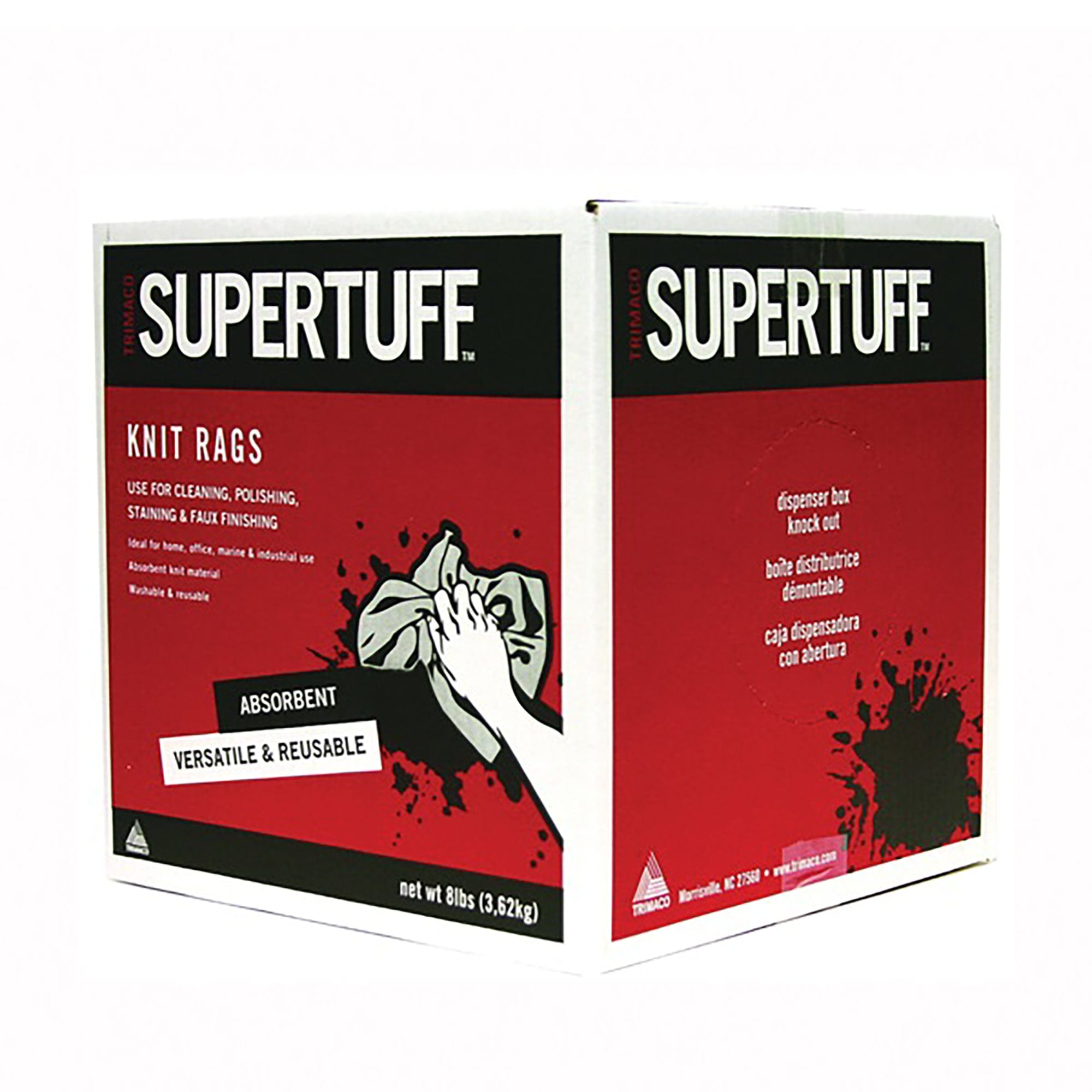 Multipurpose Mixed White Knit Rags #10 Box Trimaco 10833