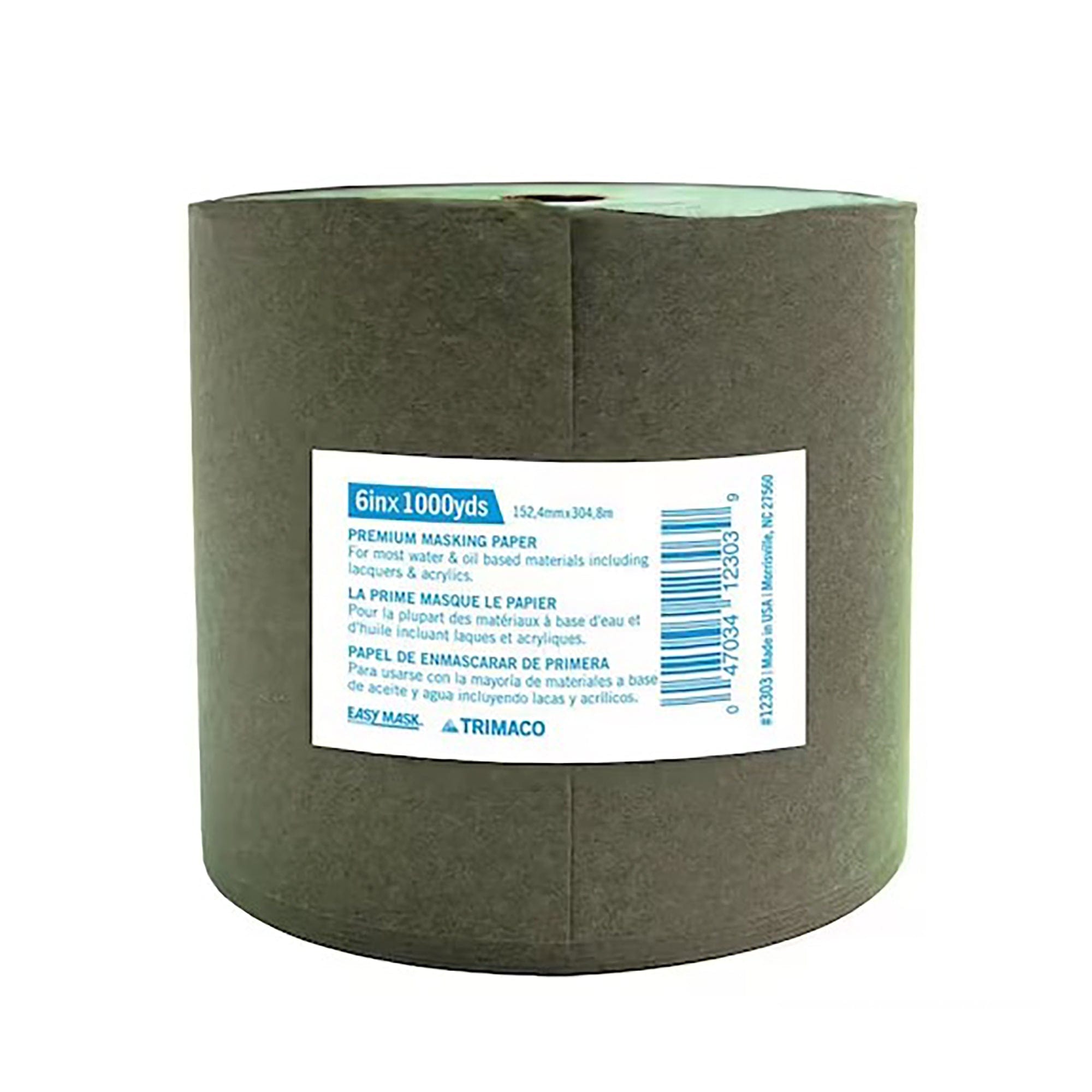 Green Masking Paper, 6in x 1000ft Trimaco 12303