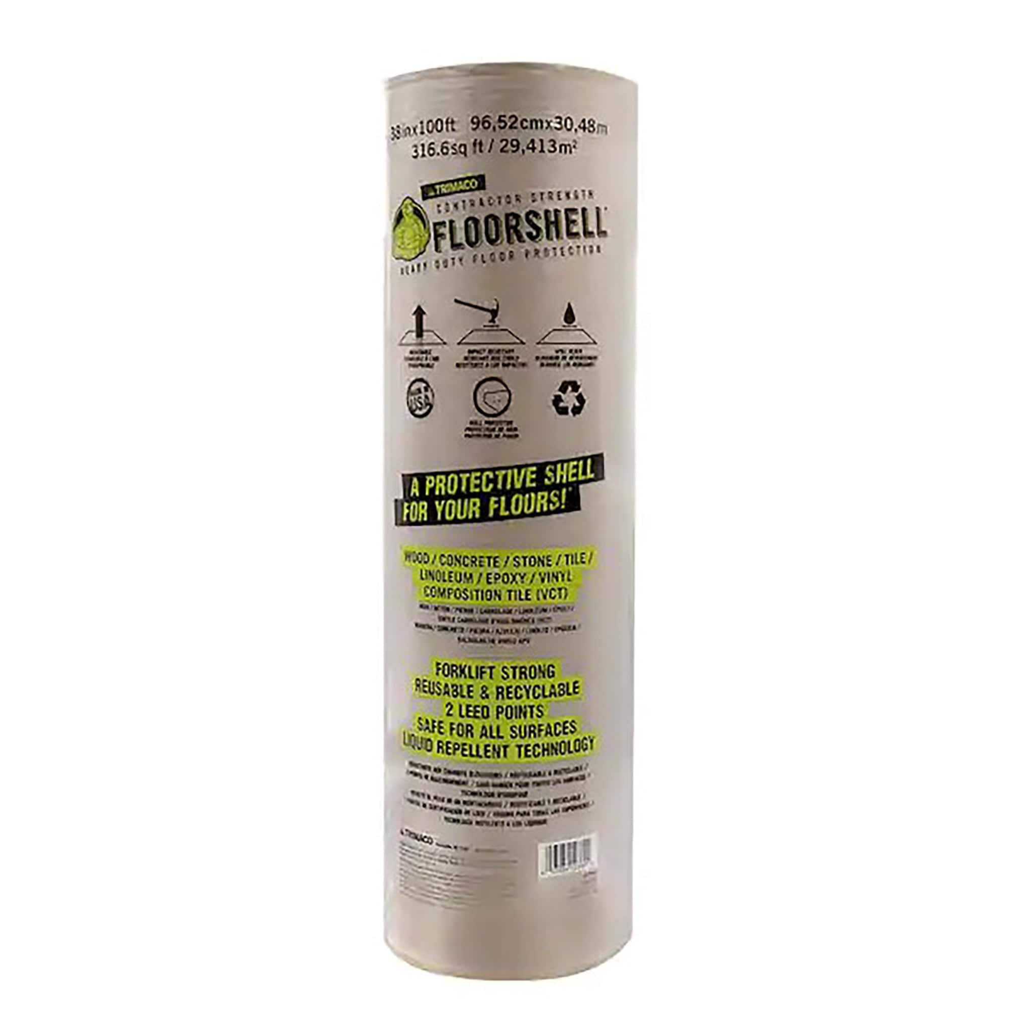 Trimaco Floor Shell Temporary Floor Protection 38in x100ft - 12380