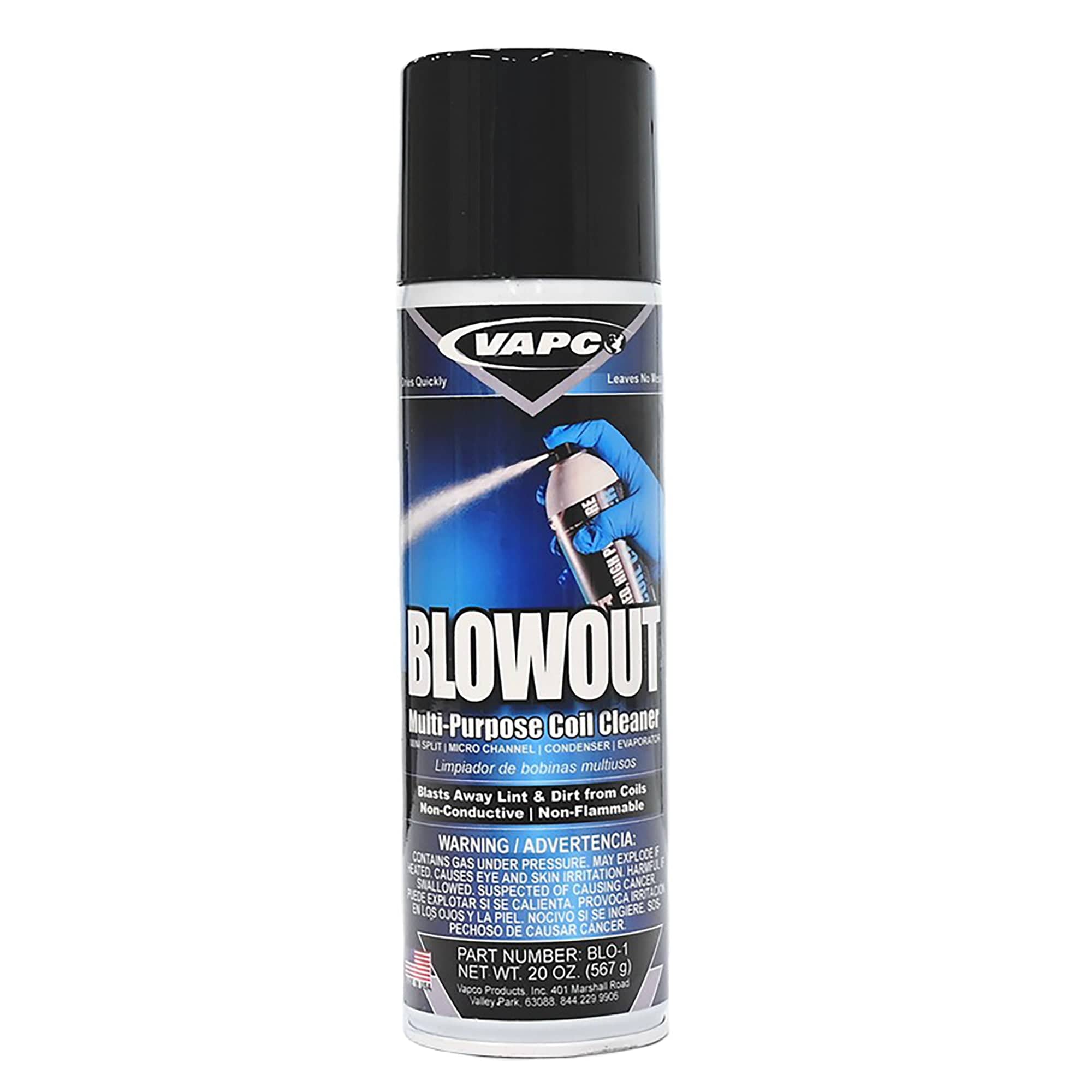 Blowout Evaporator Coil Cleaner Aerosol 20 Oz. Vapco BLO-1