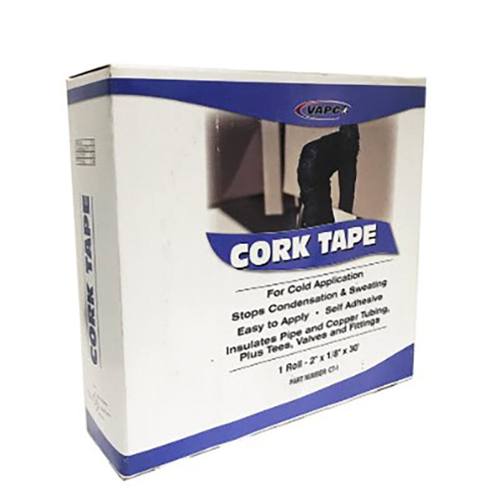 Vapco CT-1 Cork Tape, 1/8 inch x 2 inch x 30 feet, boxed