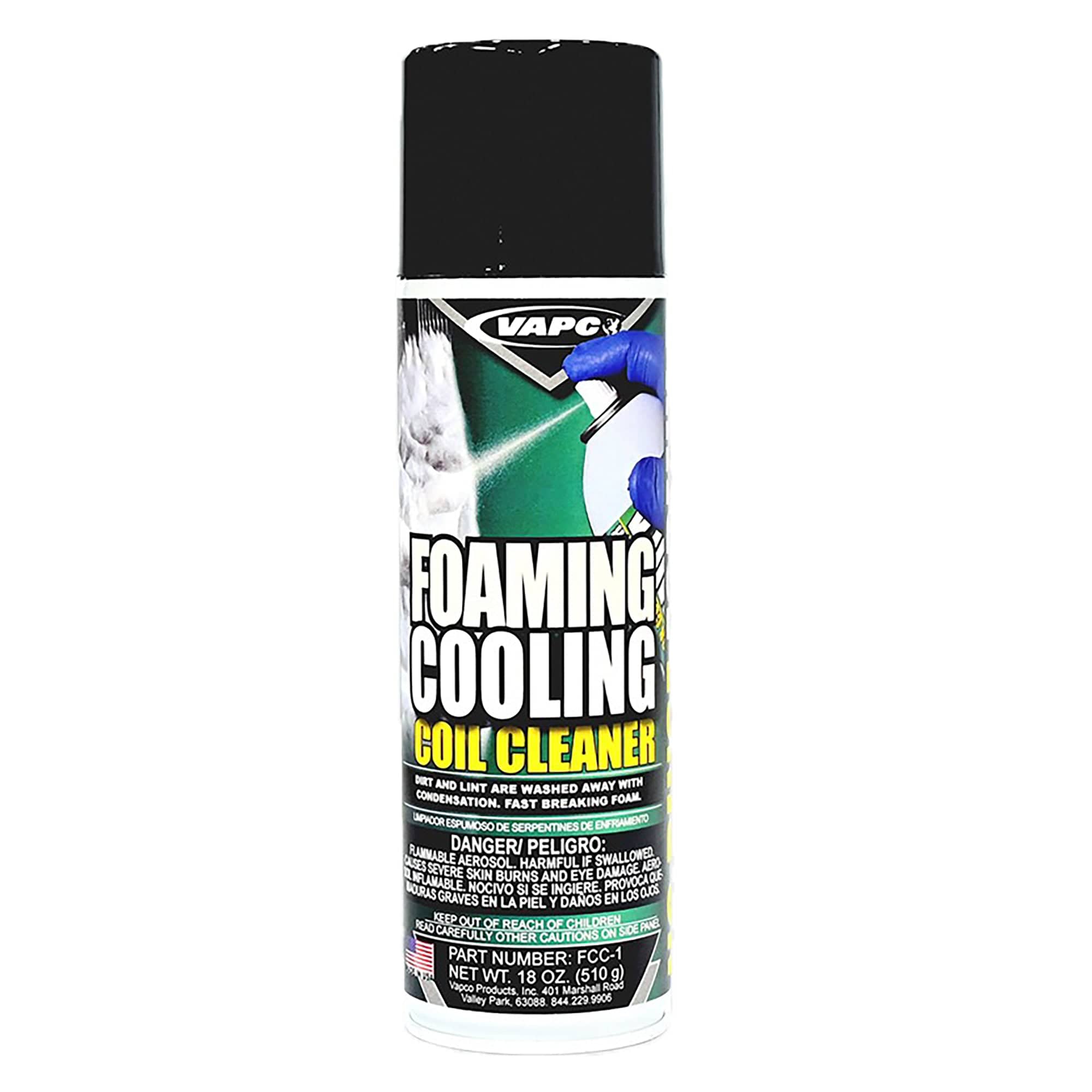 18 Oz. Evaporator Coil Cleaner Foaming Vapco FCC-1