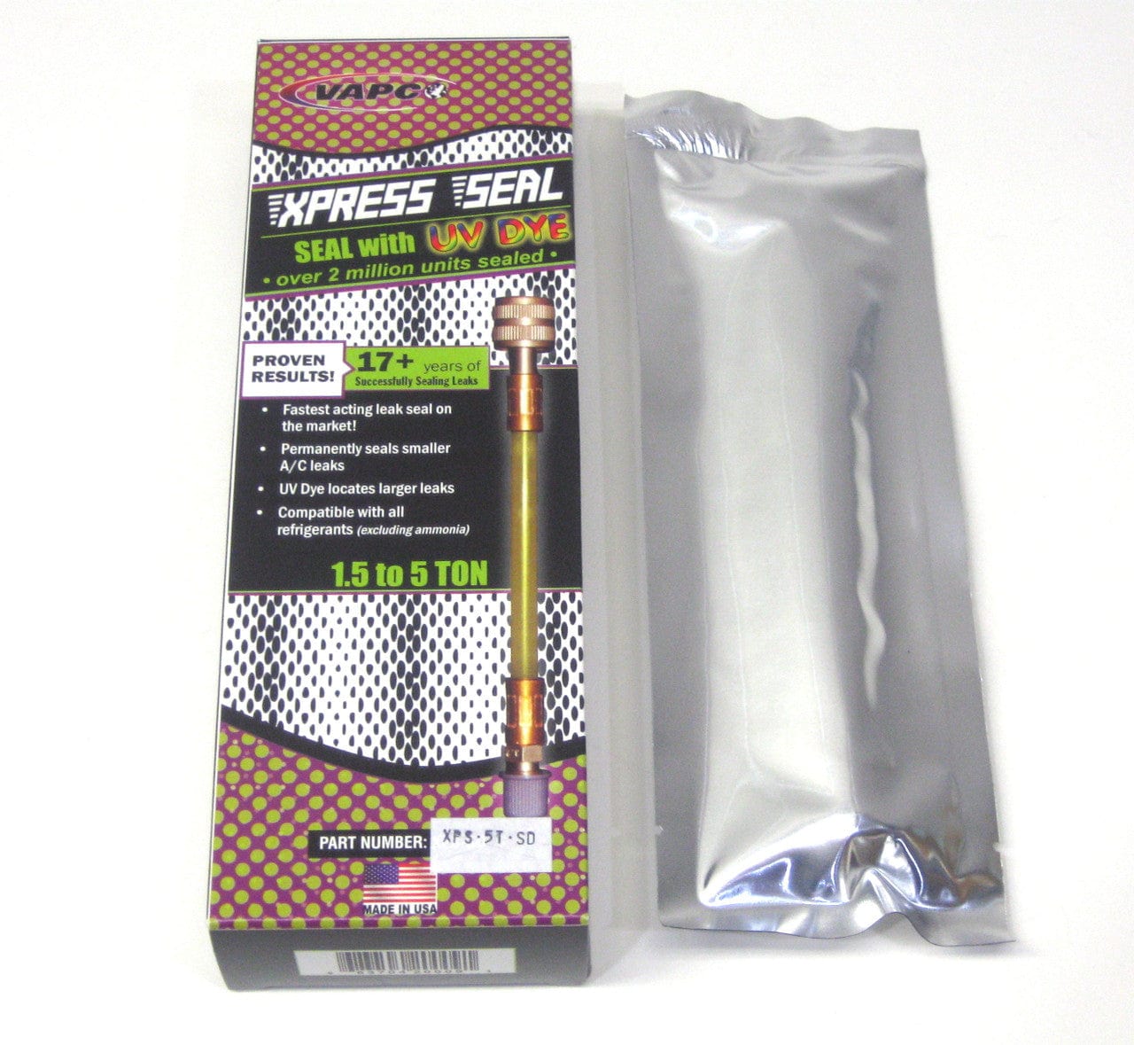 Xpress Seal + UV Dye 1.5 TO 5 Ton Vapco XPS-5T-SD