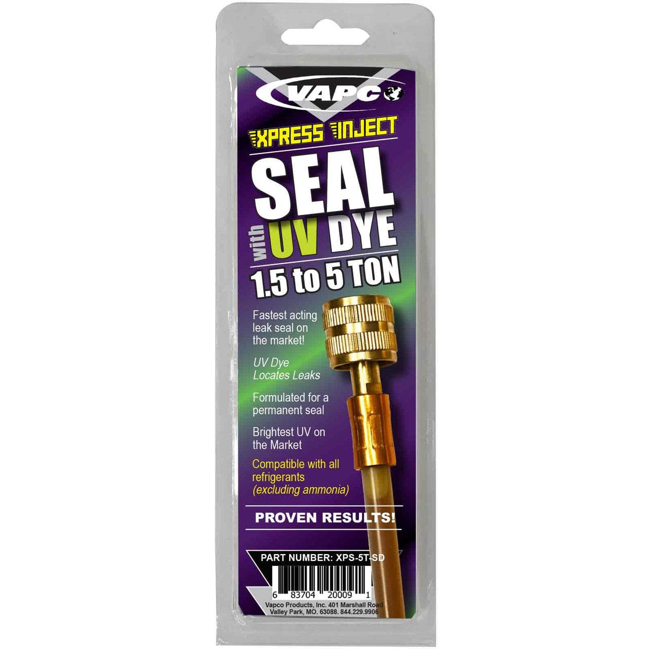 VAPCO XPRESS Seal + UV Dye Seals Leaks 2 TO 7.5 Ton - XPS-7.5T-SD