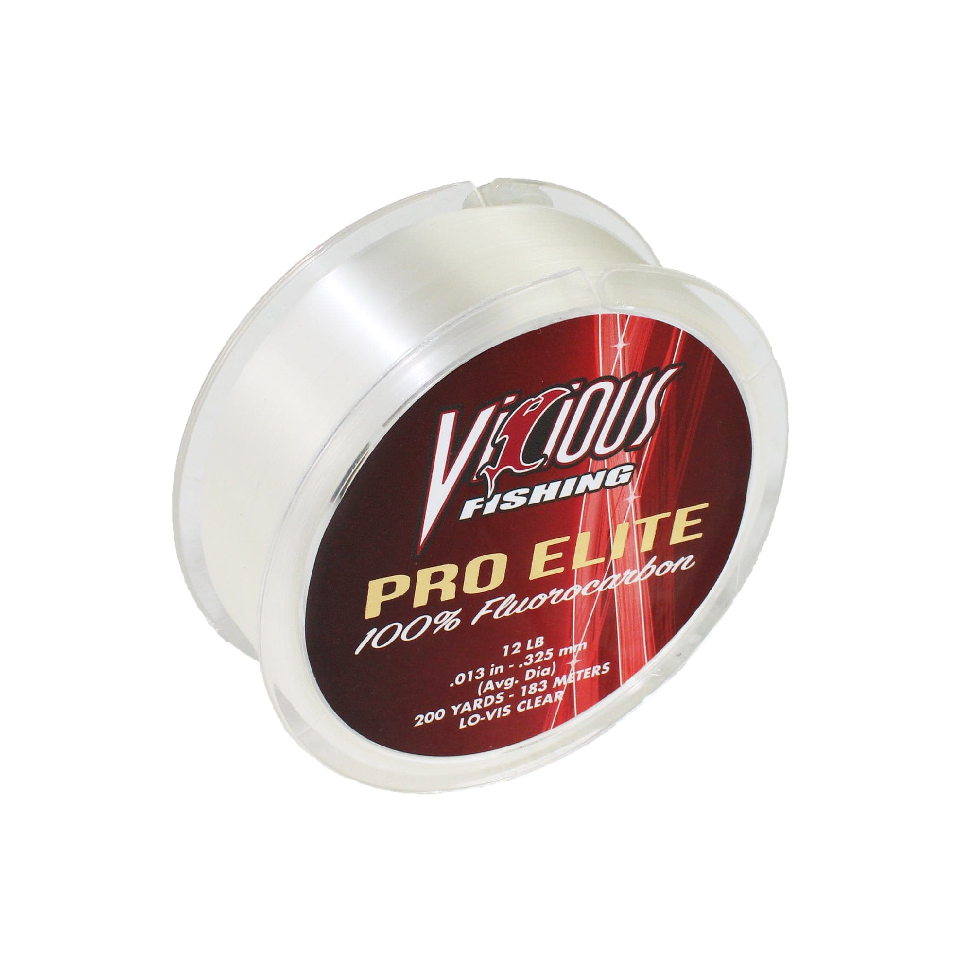 Vicious Fishing EFLO Pro Elite Fluorocarbon Fishing Line Clear - 200 Yards