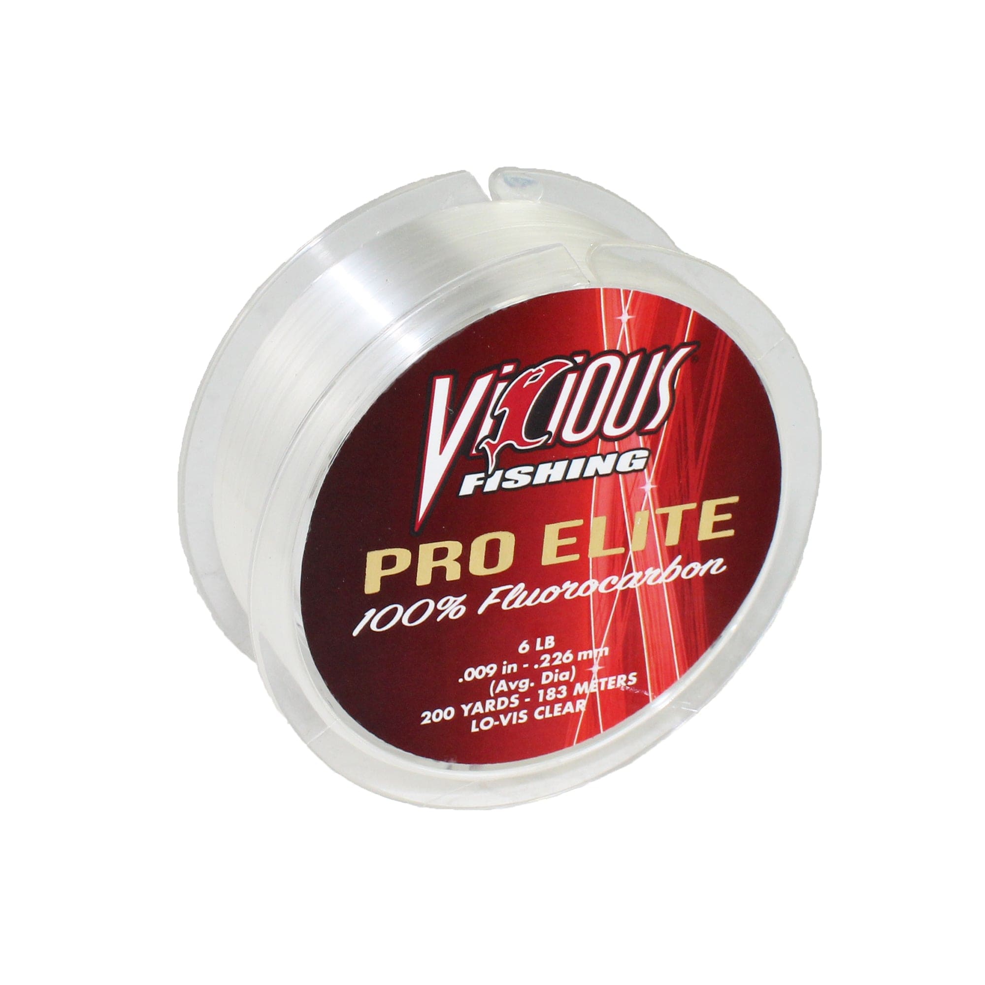 Vicious Fishing EFLO Pro Elite Fluorocarbon Fishing Line Clear - 200 Yards