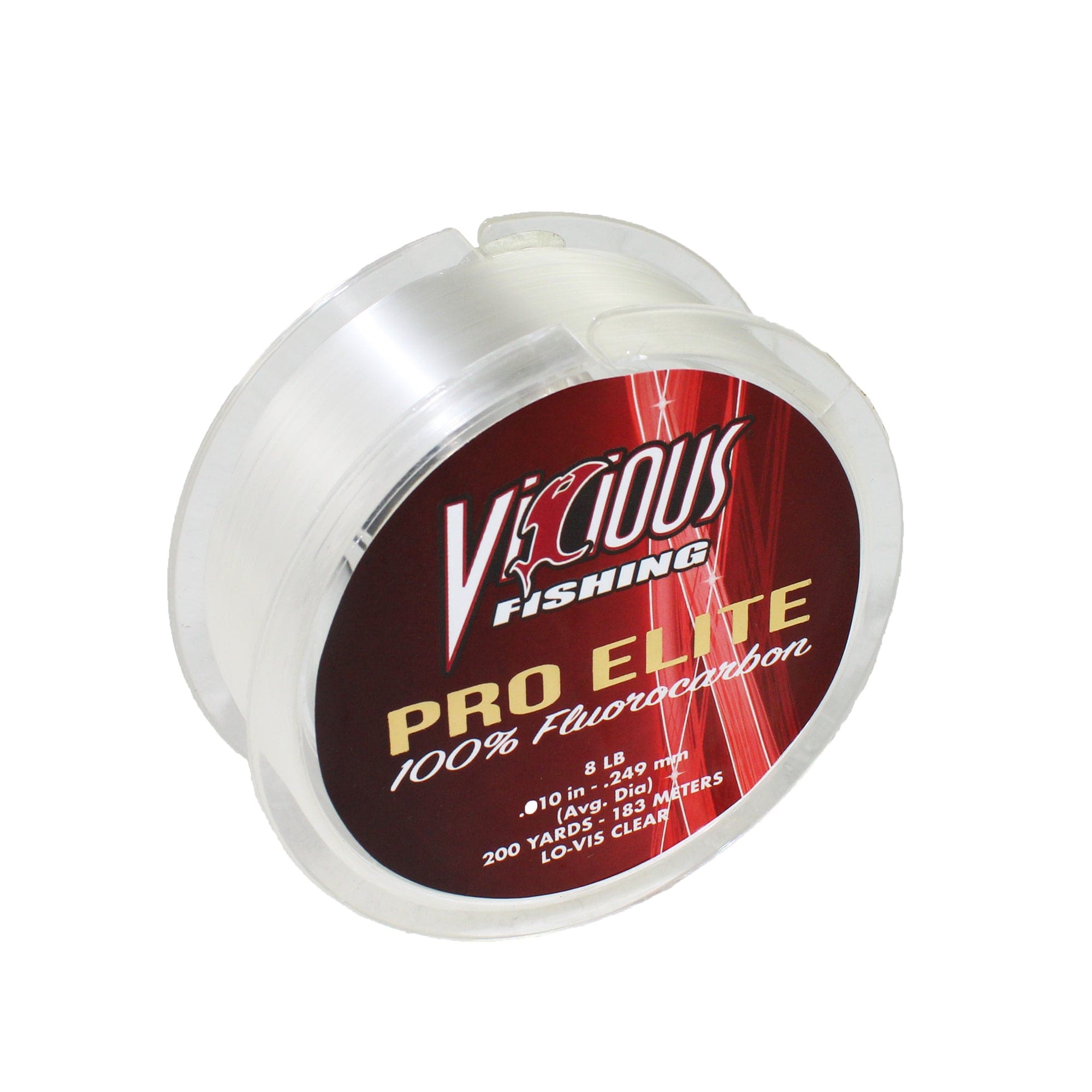 Vicious Fishing EFLO Pro Elite Fluorocarbon Fishing Line Clear - 200 Yards