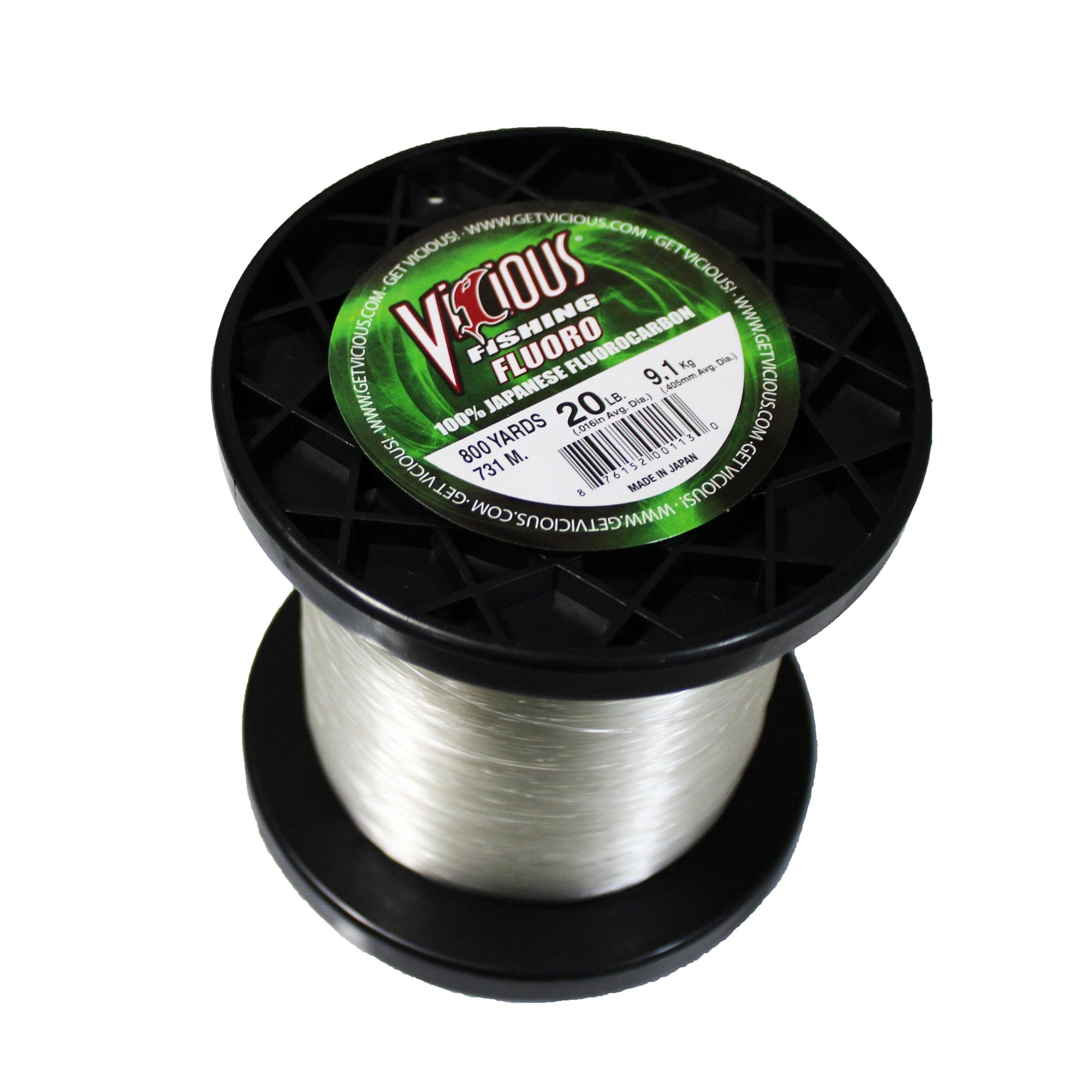 Vicious Fishing Fluoro Clear FLB 100% Fluorocarbon Fishing Line - 800 Yards