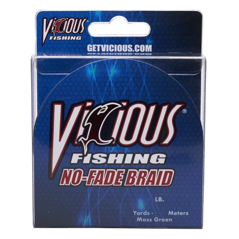 Vicious Fishing NBPG No-Fade Braid Fishing Line, 150 Yards - Moss Green