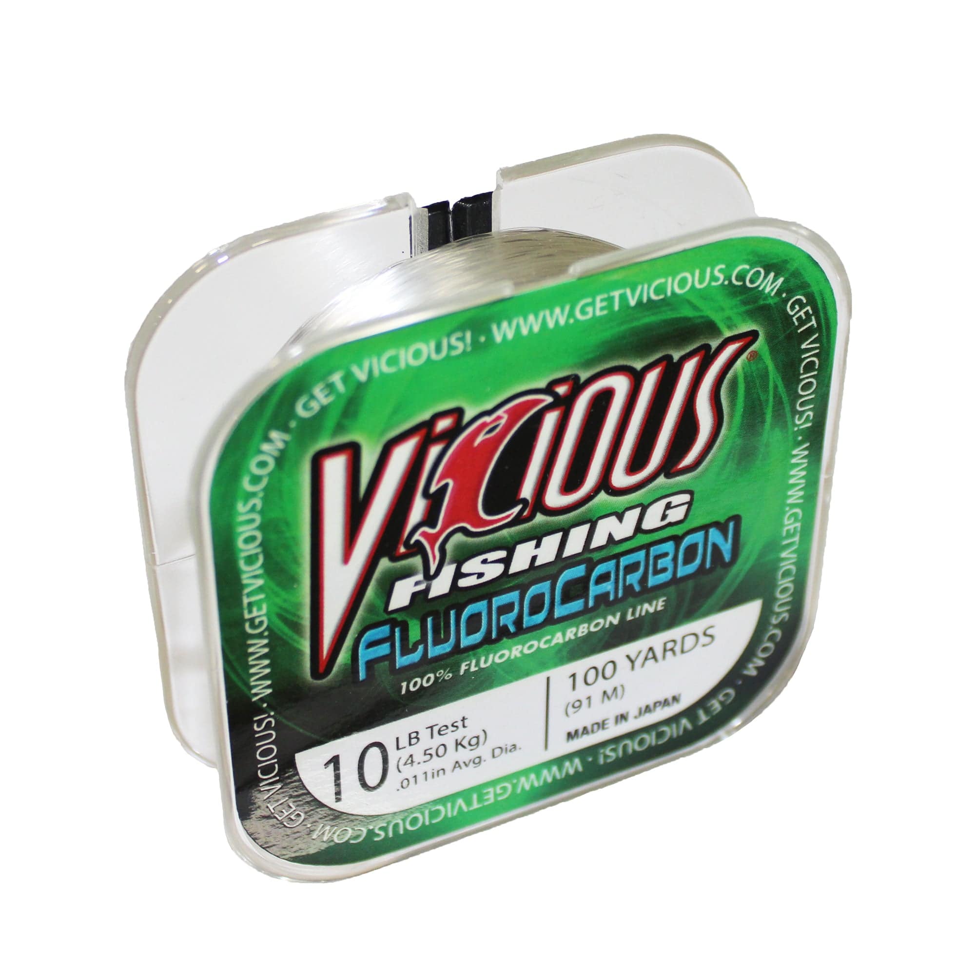 Vicious PFLO Fluorocarbon Fishing Line, 100 Yards - Clear