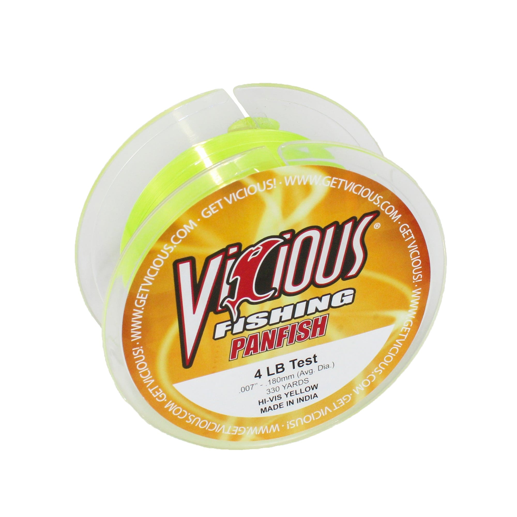 Vicious Fishing PYL Panfish Mono Hi Vis Yellow Fishing Line - 330 Yards