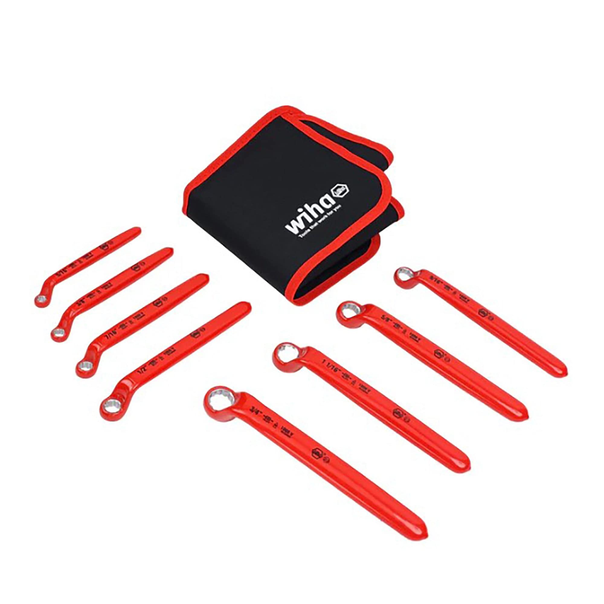 8 Piece Insulated Deep Offset Wrench Set - SAE Wiha Tools 21096