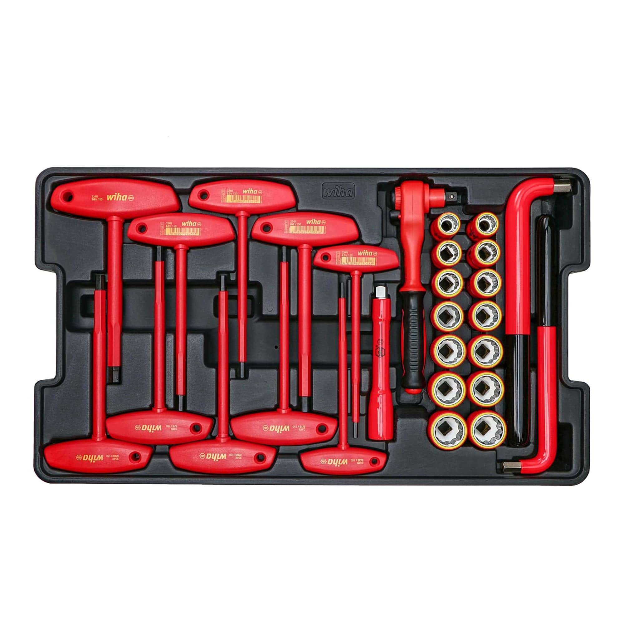 80 Piece Master Electrician's Insulated Tools Set In Rolling Hard Case Wiha Tools 32800