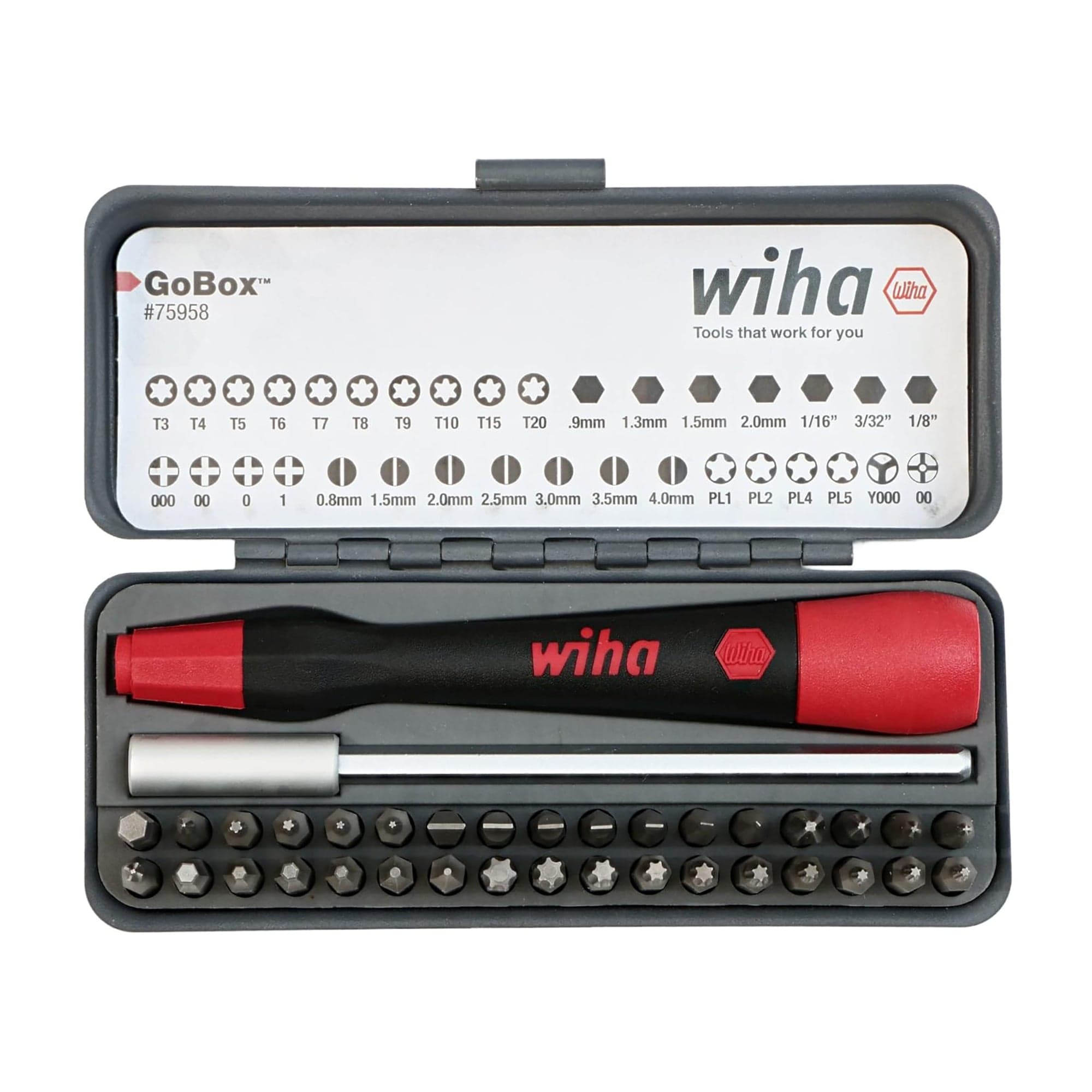 36 Piece Go Box Microbits Set Wiha Tools 75958