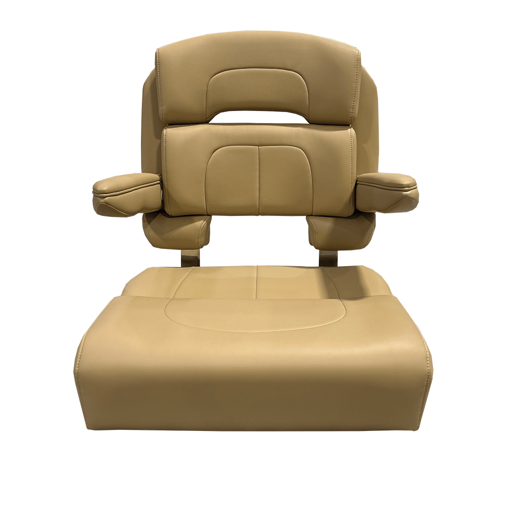 Helm Seat, 25" Capri Deluxe Single Bolster Taco HA1-25TOAST-7-0000-0-0