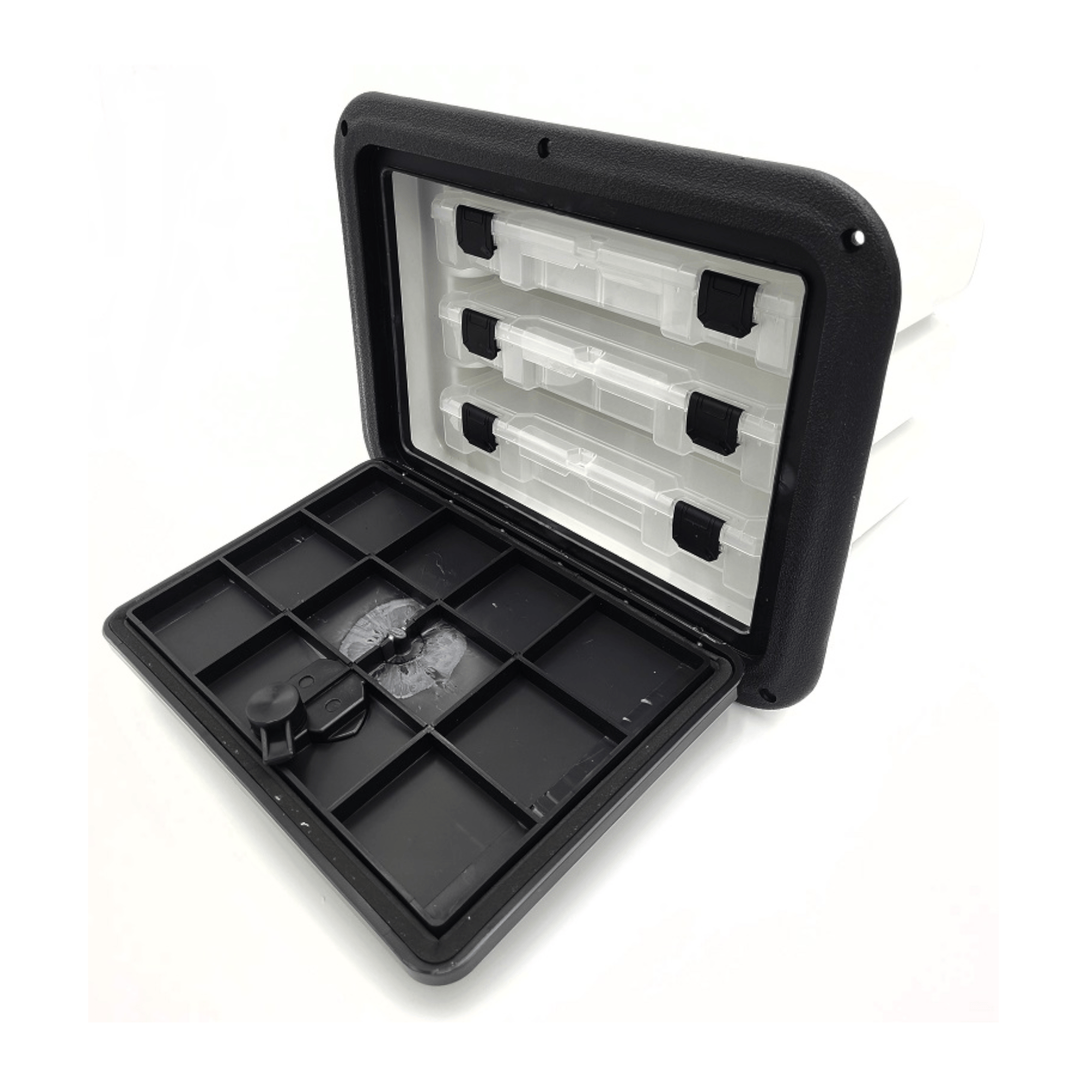 11" X 15" Tackle Center - Black - 3 Trays TH Marine TDSS-1115-3T-1