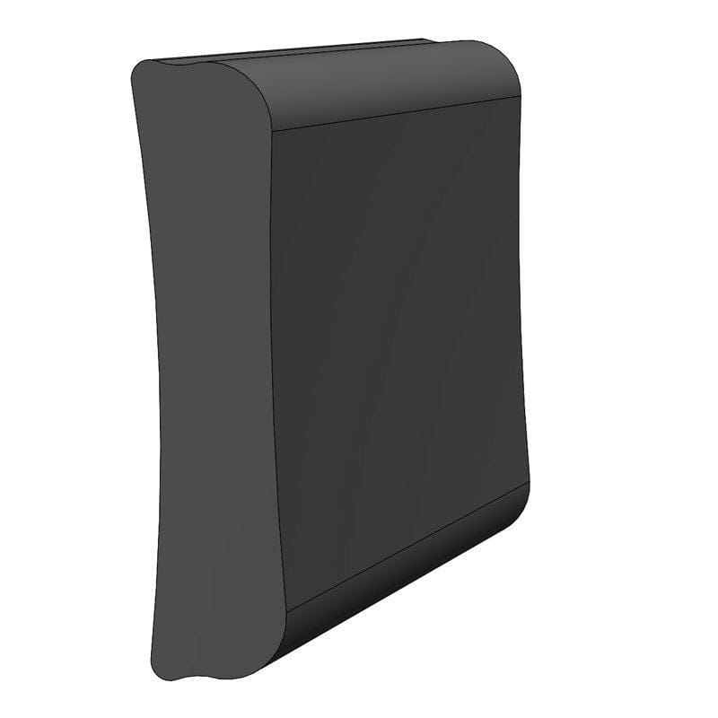 Taco Rigid Rub Rail, Rectangle Black 20’ V21-9940BKA20