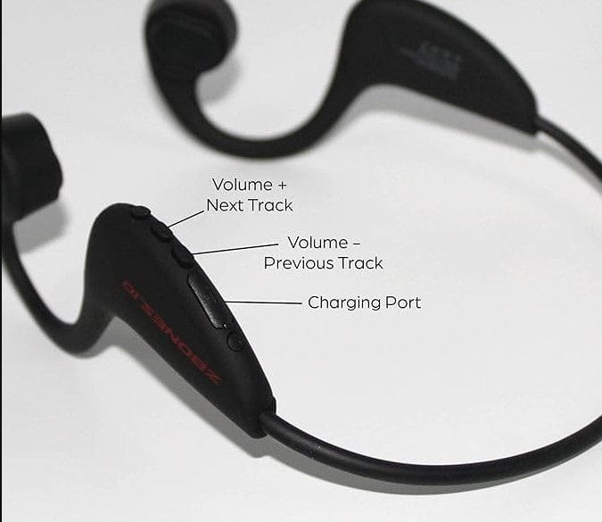 Ardent Z-43860 zBones Open Ear Bluetooth Bone Conducting Headphones, Stealth Black