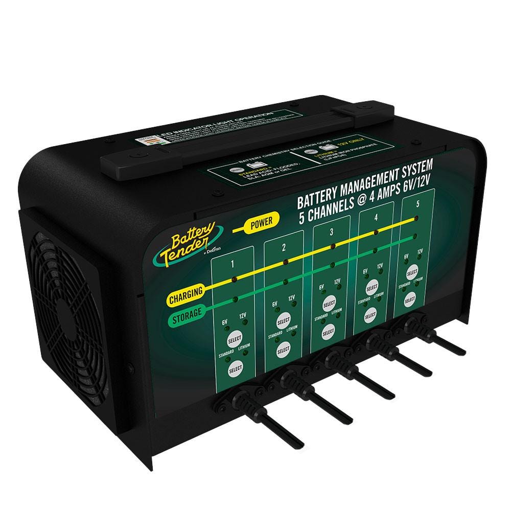 Battery Tender 021-0133 12 Volt 2 Amp 5-Bank Management System Battery Charger