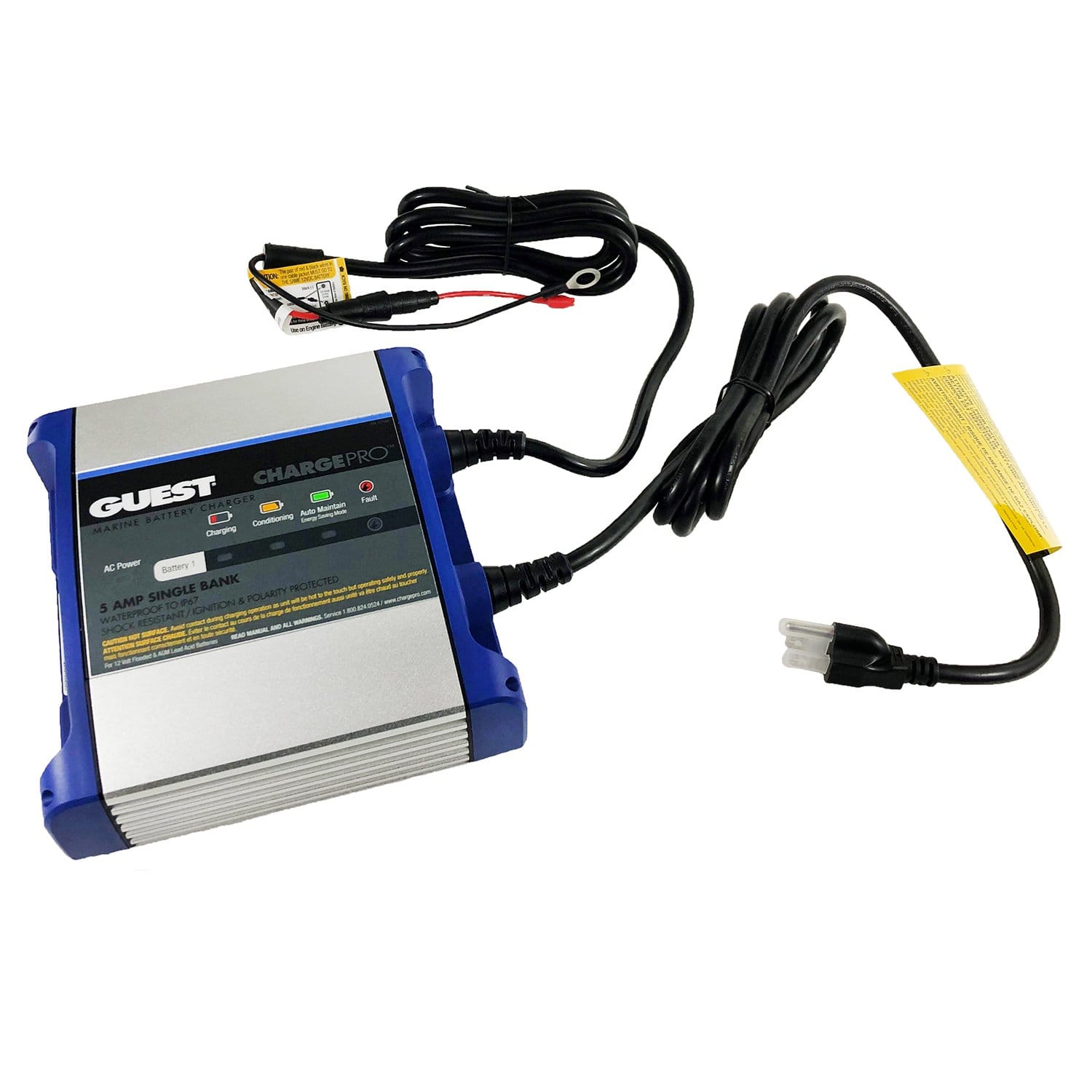 Guest On-Board 5A/ 12V 1 Bank 120V Input Battery Charger