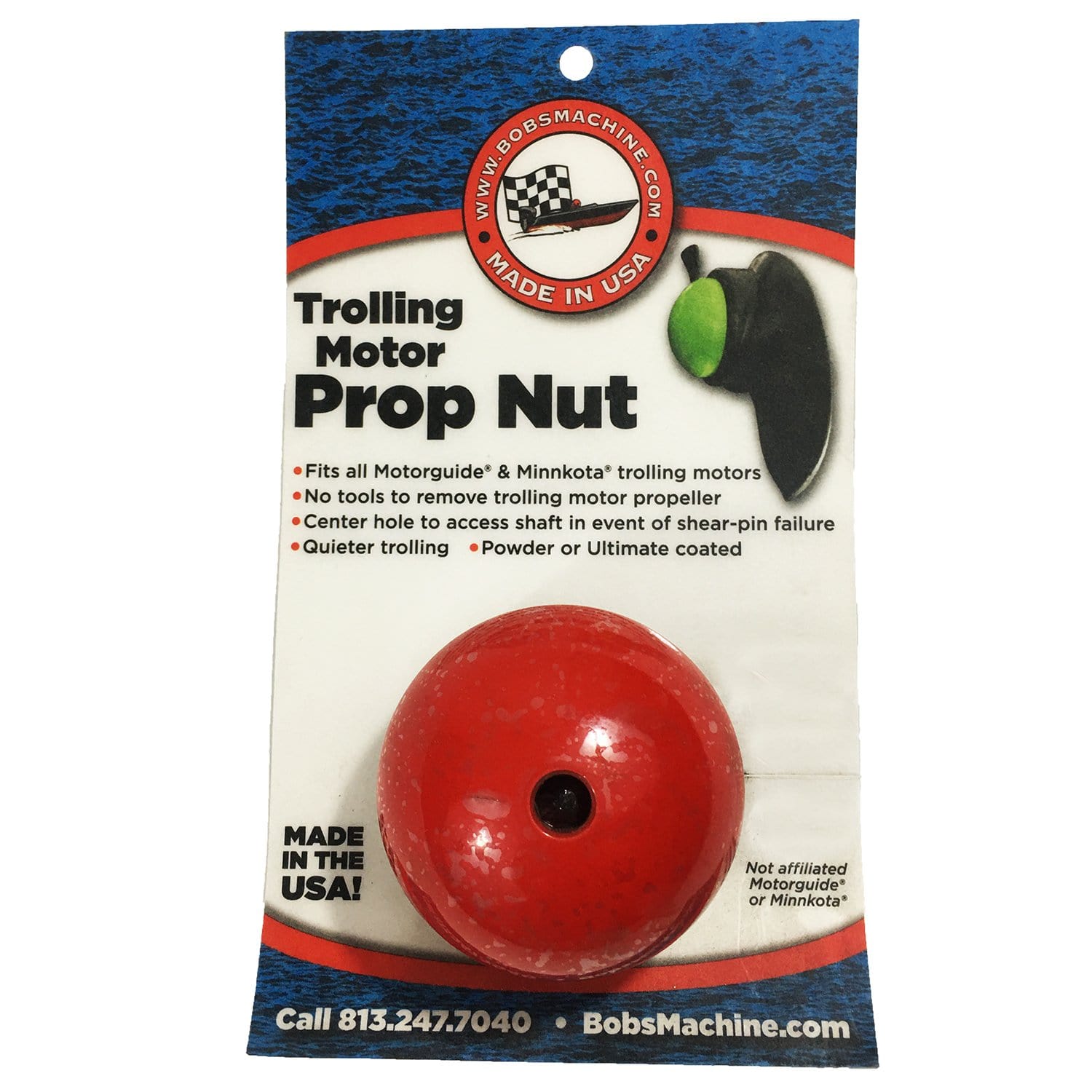 Bob's Machine 312-200003 Red Motorguide Trolling Motor Prop Nut