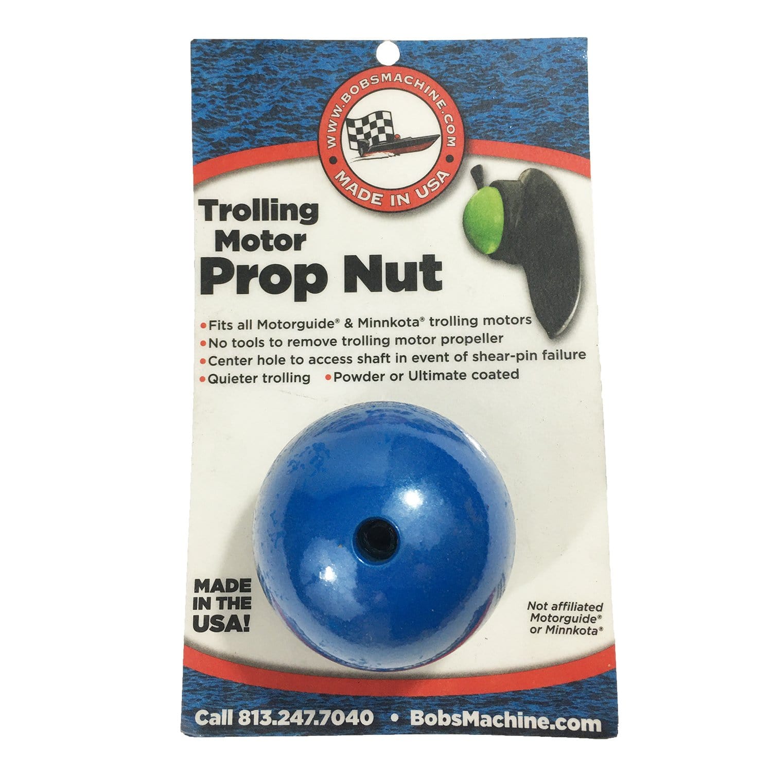 Bob's Machine 312-200004 Blue Motorguide/Minnkota Trolling Motor Prop Nut
