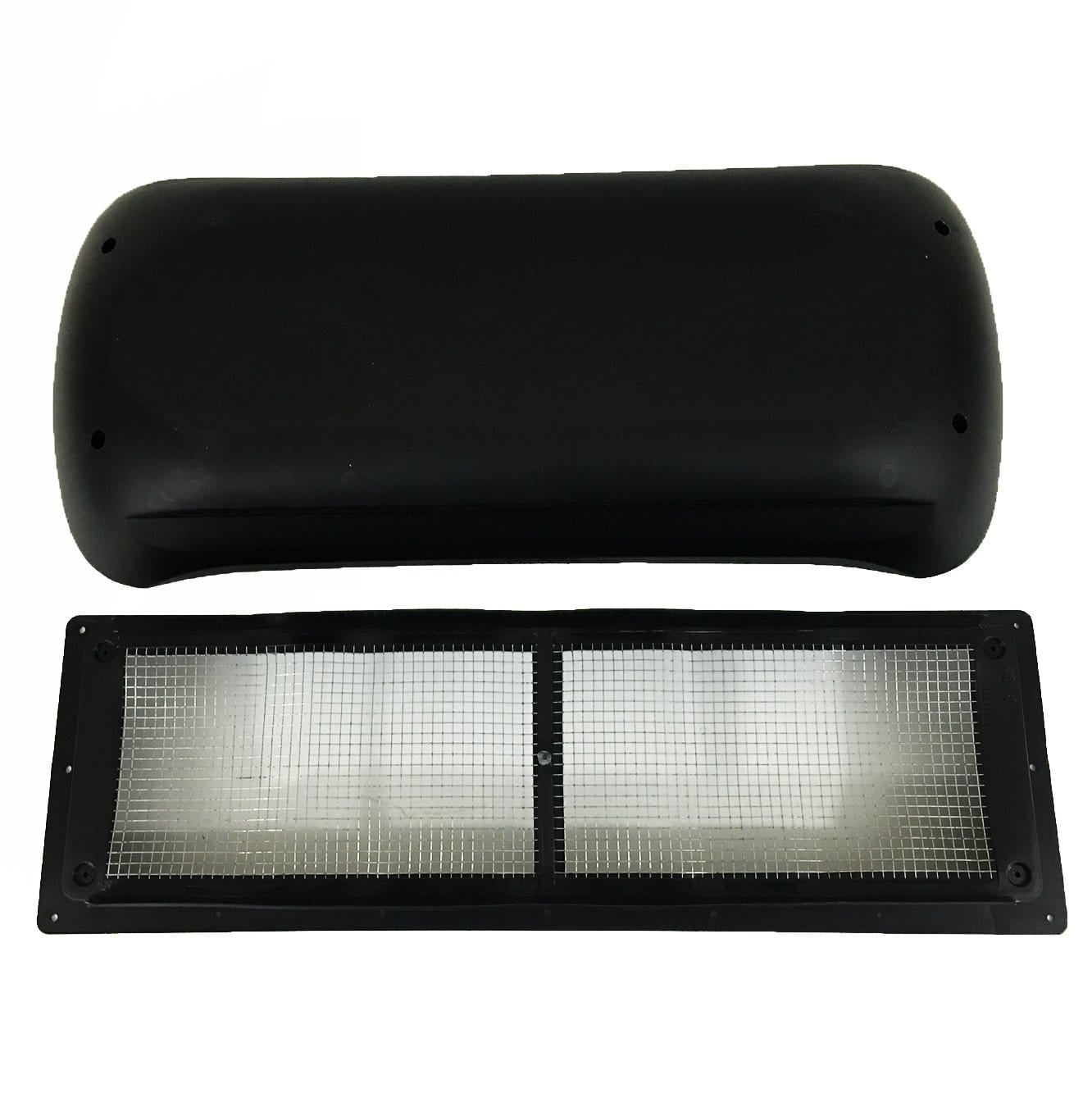 Dometic 3311236.024 Refrigerator Vent Cover - Base and Cap - Black