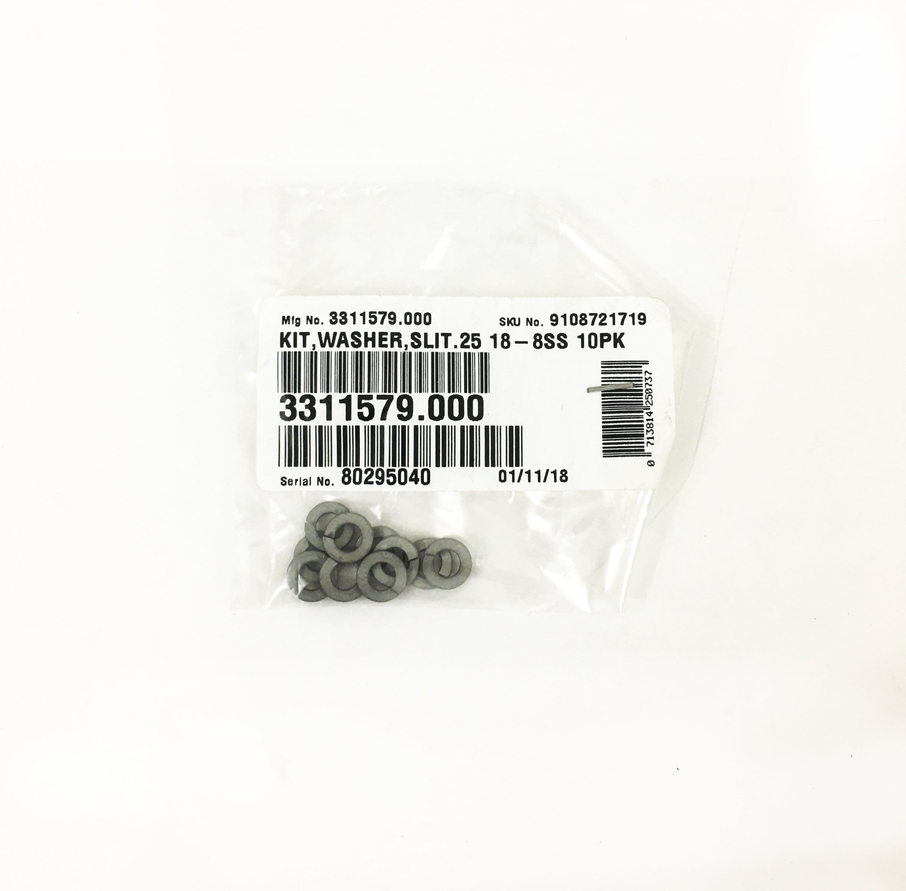 Dometic 3311579.000 Stainless Steel .25 18-8 Washer Split Kit - Pack of 10