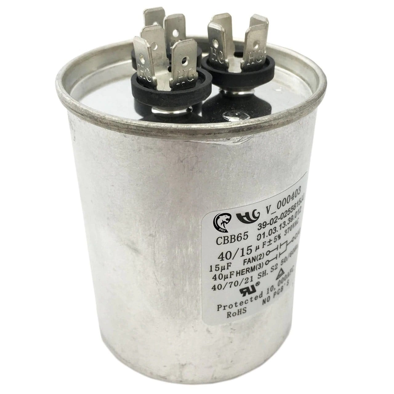 Dometic 3314471.015 Air Conditioner Motor Capacitor 40/15 MFD