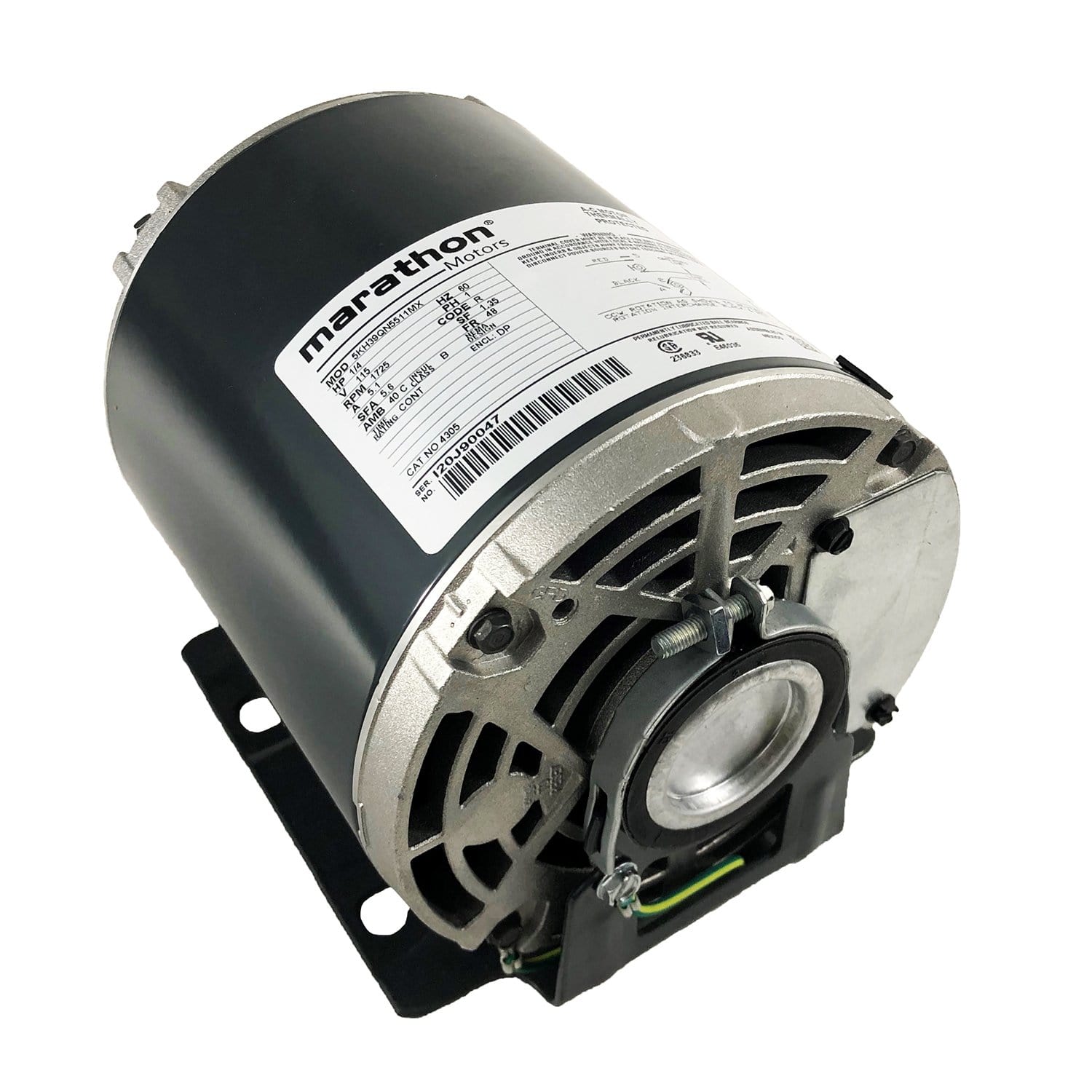 Packard 4305 48 Frame Split Phase Fan & Blower Motor, 1/4 HP, 1725 RPM, 115 Volts