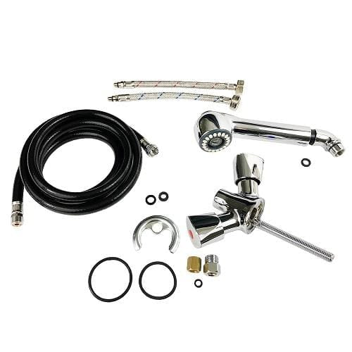 Scandvik SCA-46034 Combination Fixture with 5' Black Nylon Hose