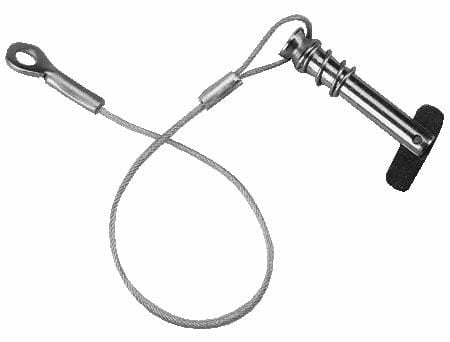 Attwood 66202-3 Tethered 1/4"" Spring Loaded Clevis Pin