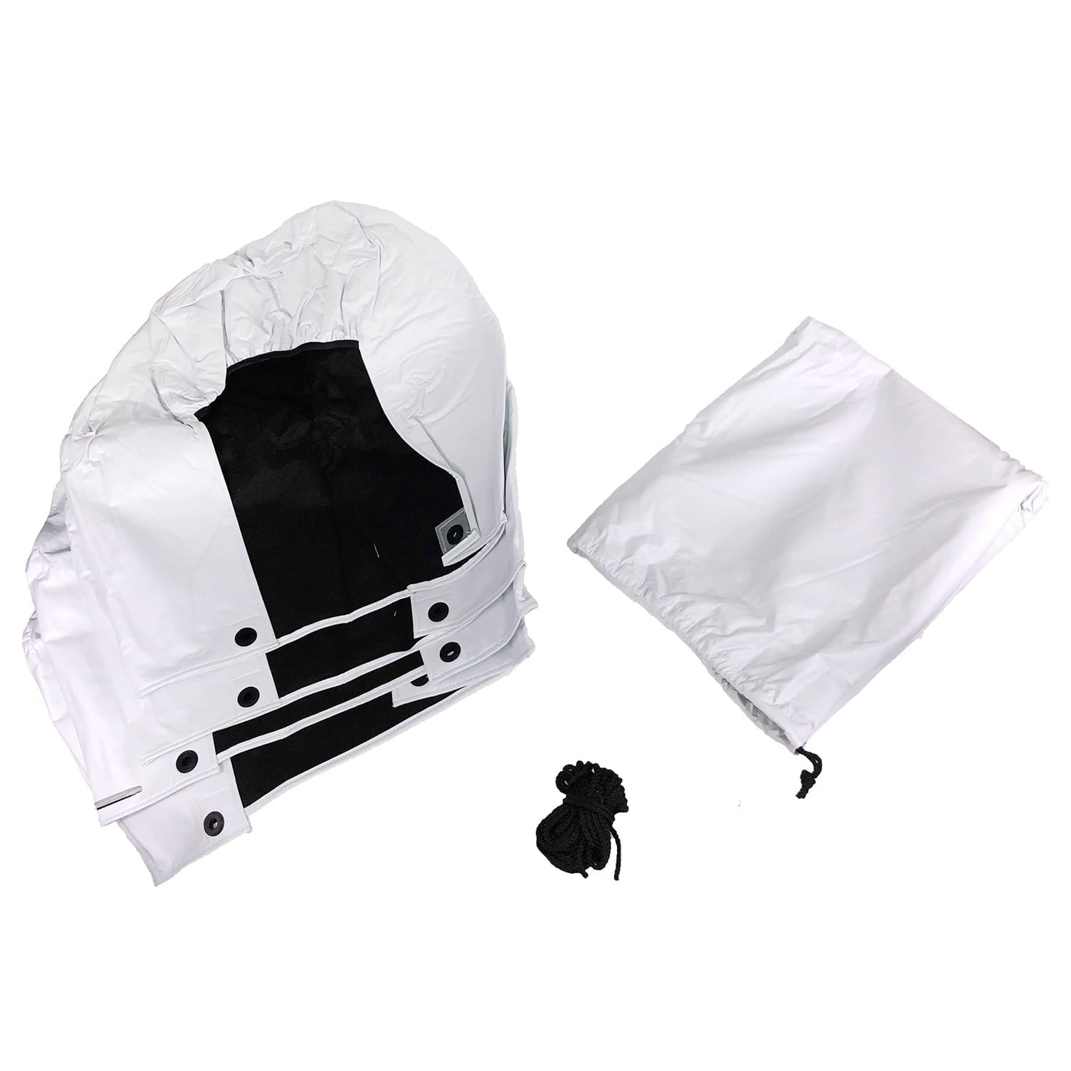 Classic Accessories 80-220-142302-00 Deluxe Vinyl Single Axle Tire Covers 24'- 26.5' White 4 Pack